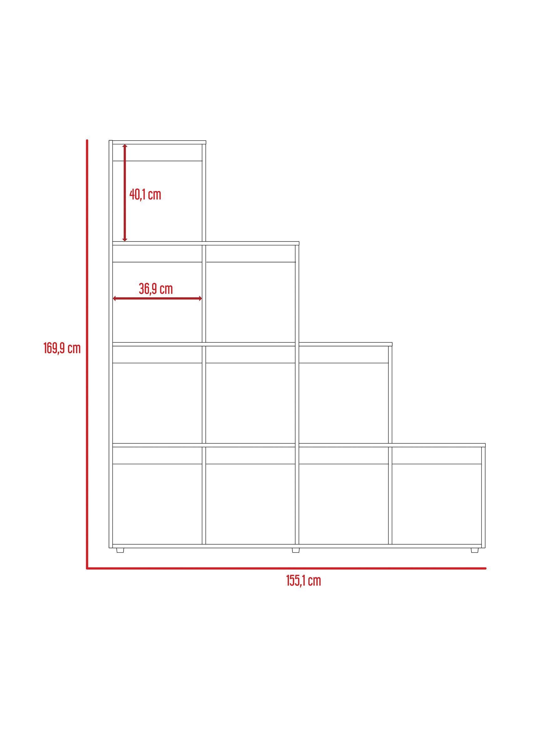 Combo Living Beijing Wengué Rack Extensible TV 40'' + Biblioteca Escalera-2