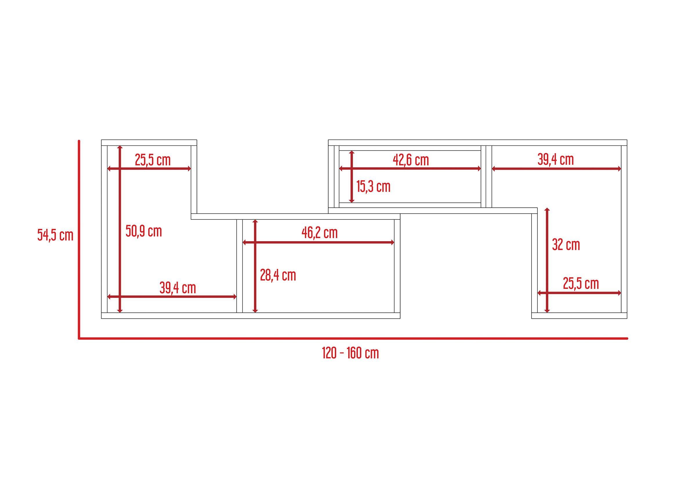 Combo TuHome Living Beijing Rack Extensible TV 40'' + Biblioteca Cubo + Mesa de Centro TuHome-2