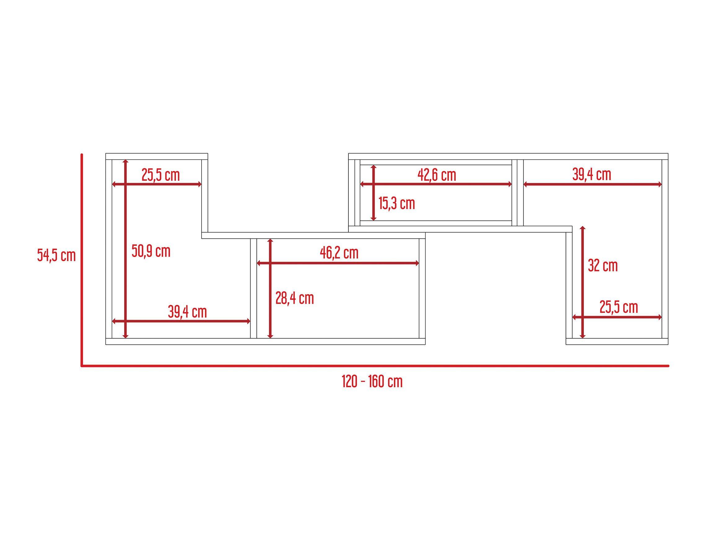 Combo Living Beijing Wengué Rack Extensible TV 40'' + Biblioteca Escalera + Mesa de Centro TuHome-2