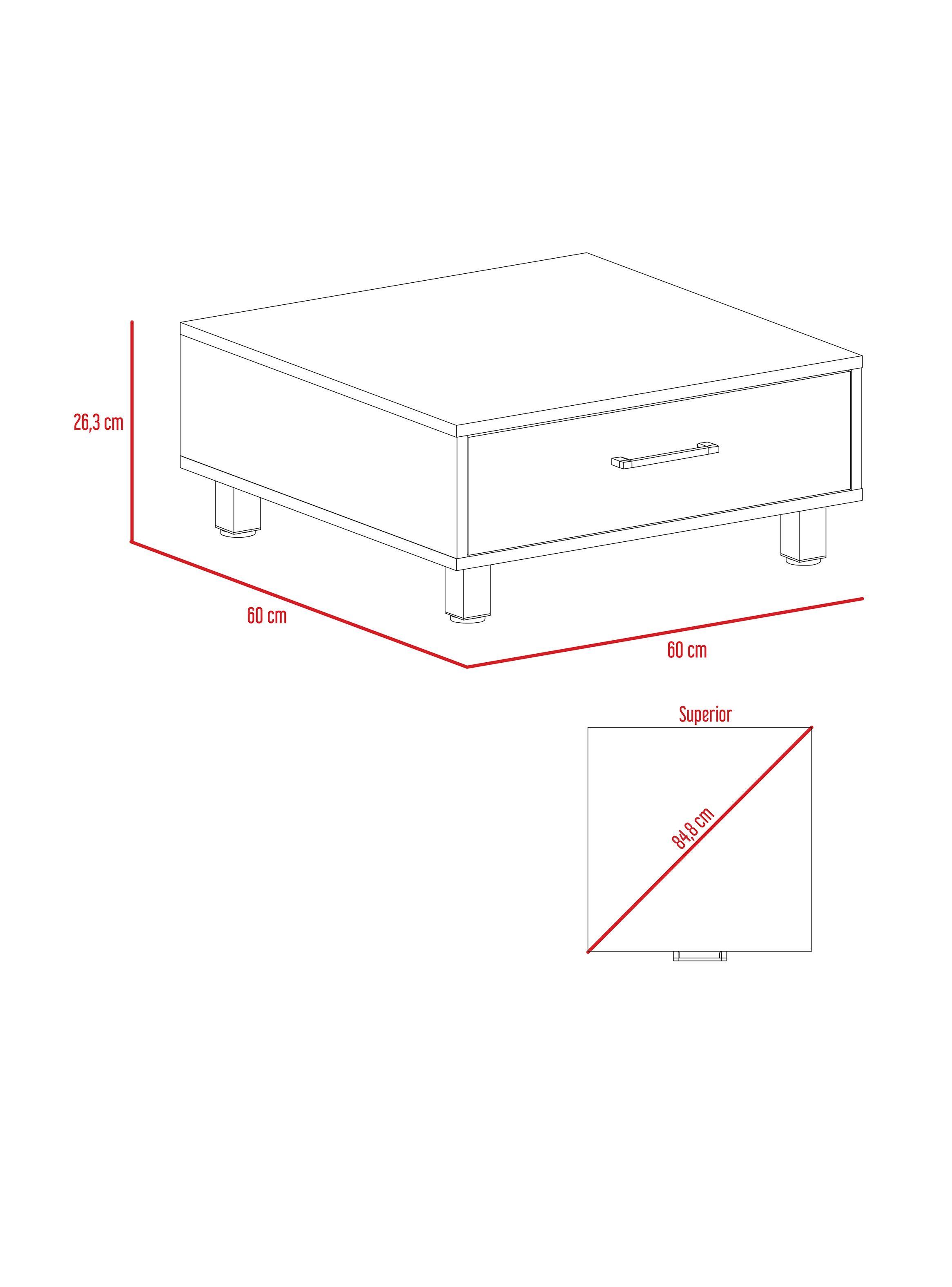 Combo Living Beijing Rovere Rack Extensible TV 40'' + Biblioteca Escalera + Mesa de Centro-2