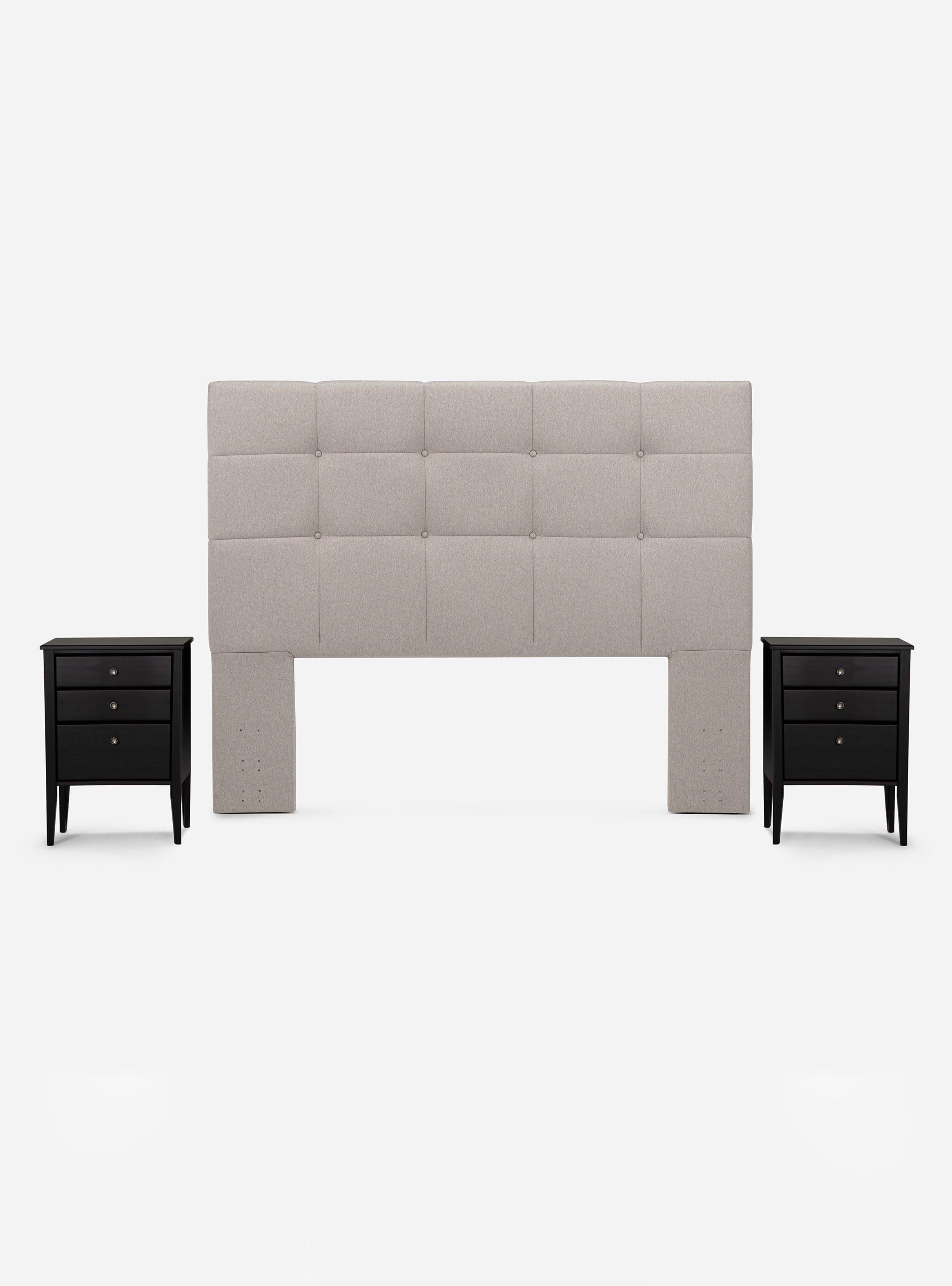 Cama Europea Art 4 2 Plazas Base Dividida + Set Muebles Issey-2