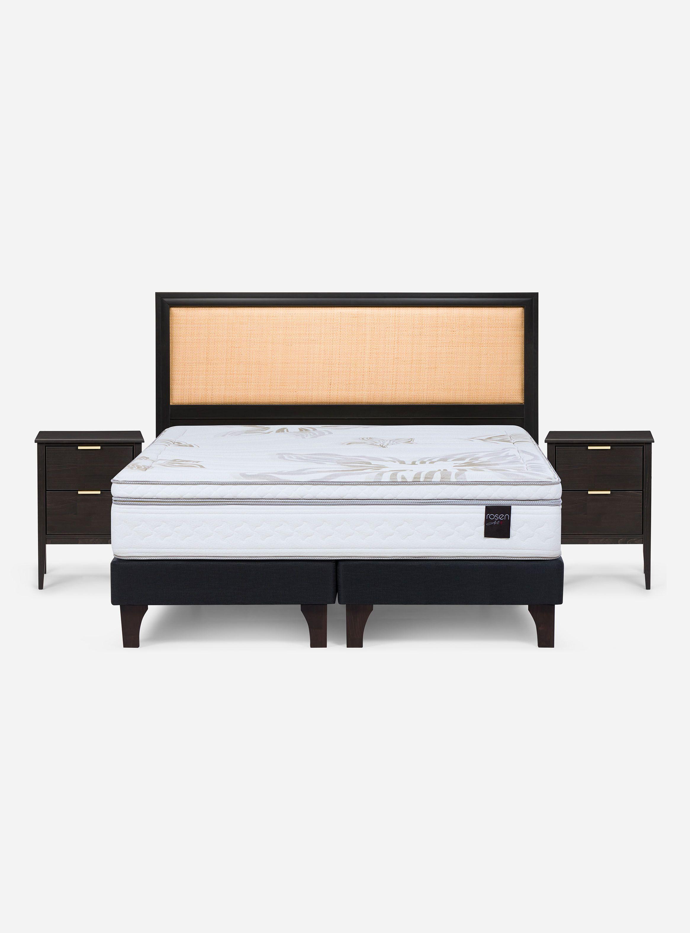 Cama Europea Art 4 2 Plazas Base Dividida + Set Muebles Soho-1
