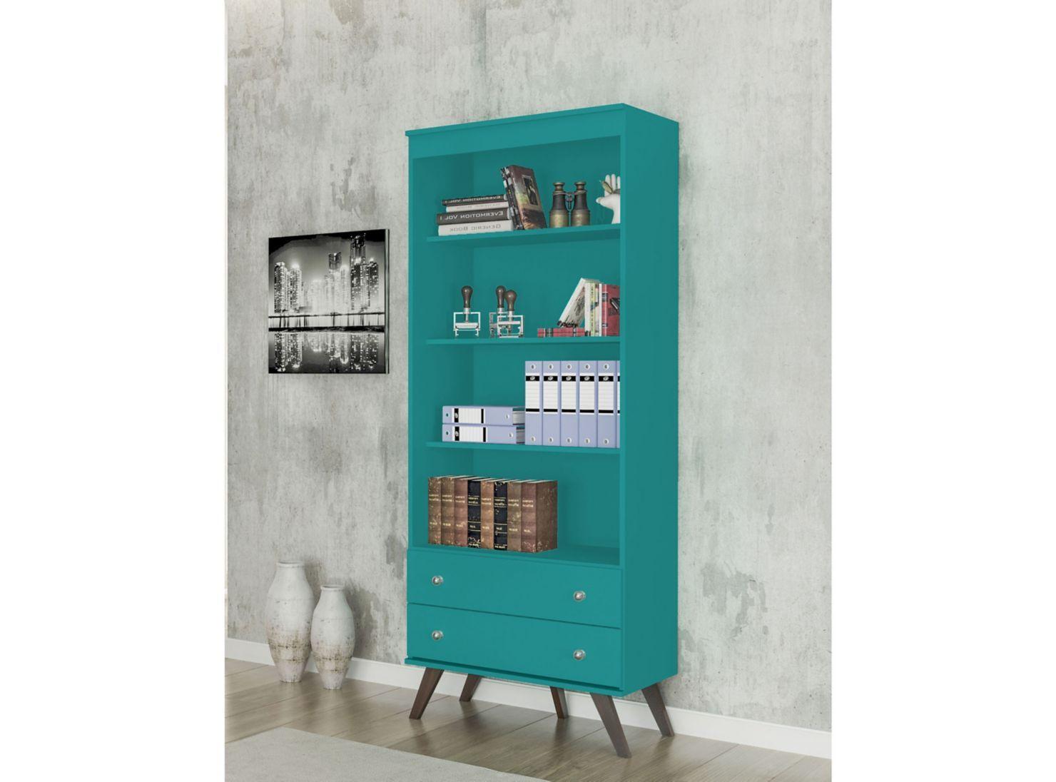 Estante 2 Cajones Turquesa ESM216TR-1