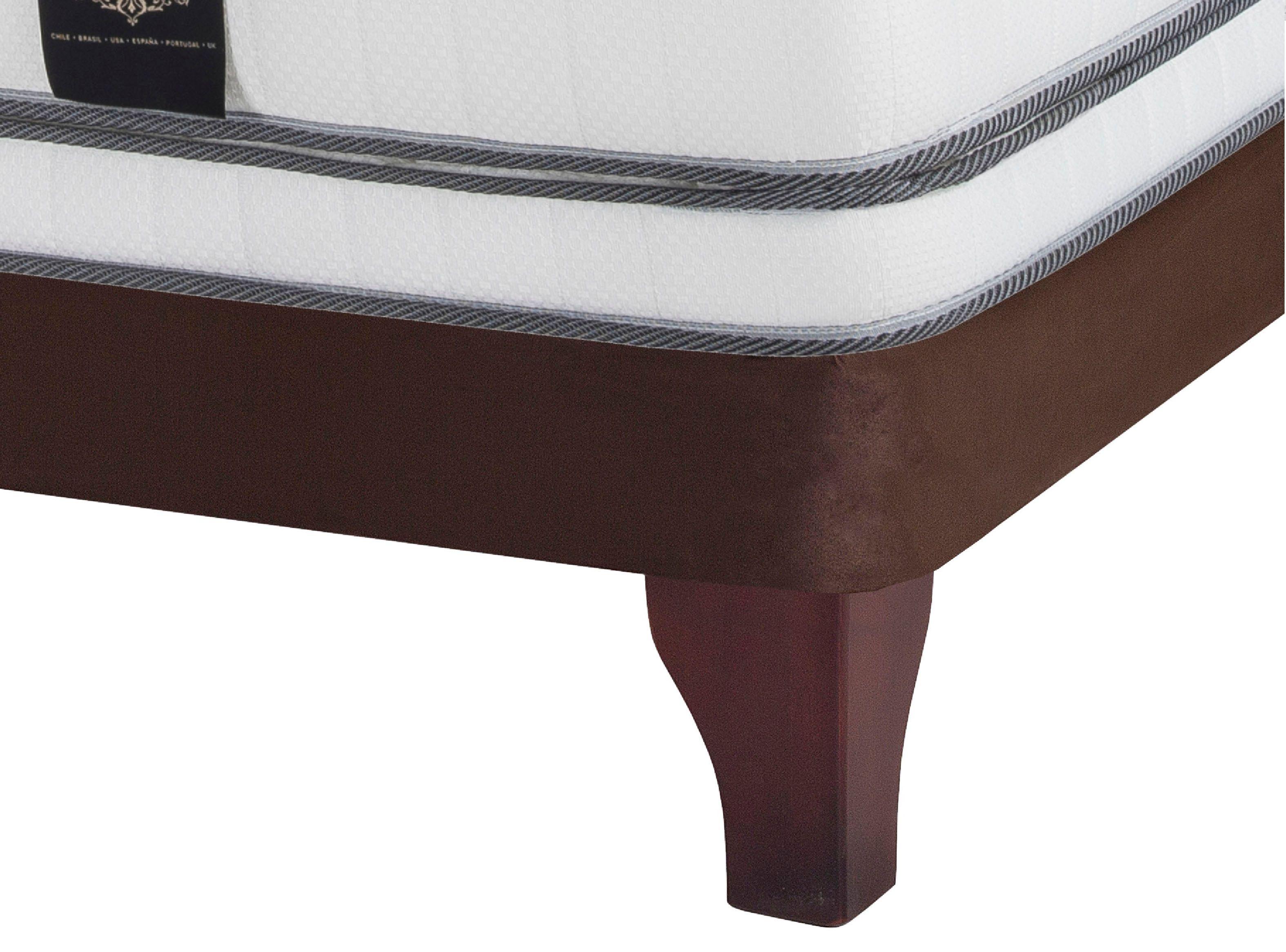 Cama Europea Majesty 2 Plazas Base Dividida Chocolate + Set Muebles Colonia-2