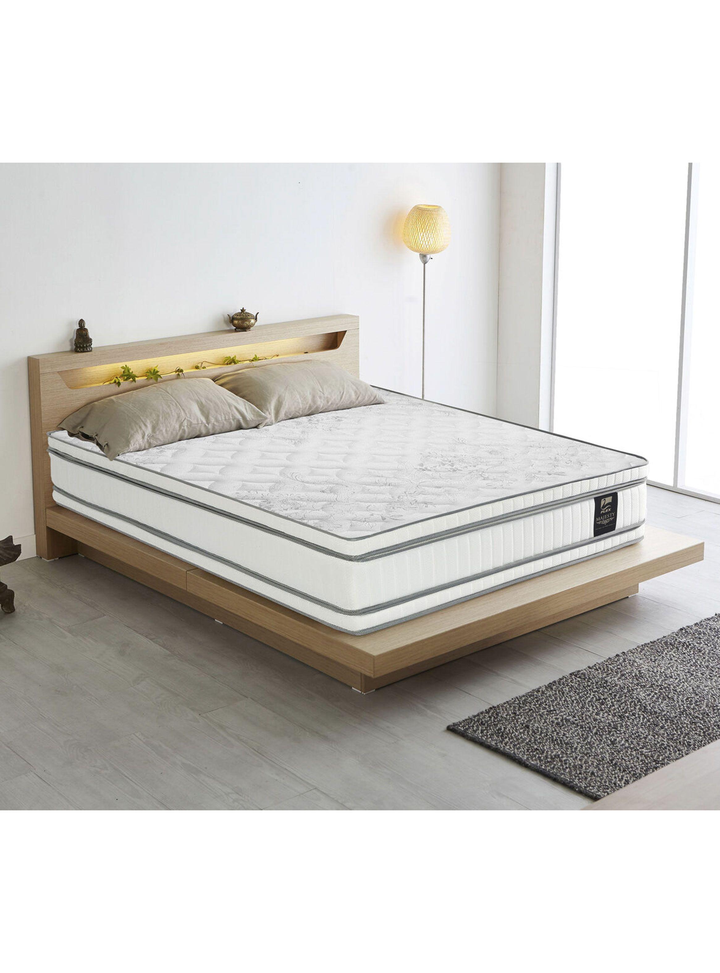 Cama Europea Majesty 2 Plazas Base Dividida Grafito + Respaldo Design Grafito-4