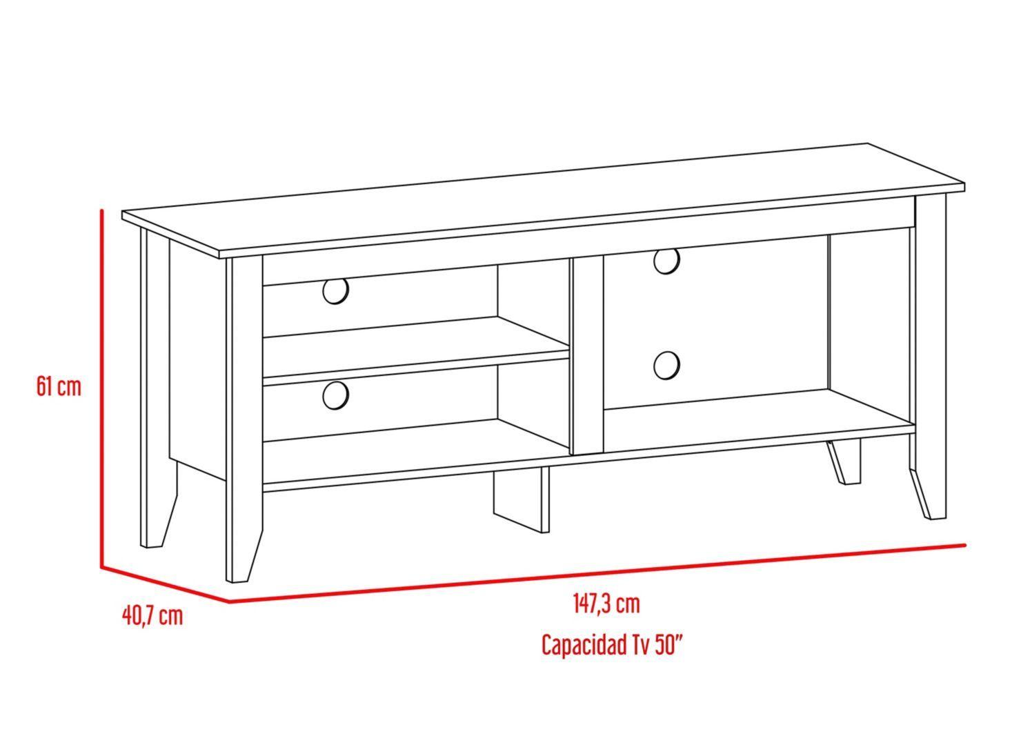 Combo Living Essential Rack TV 50'' + Mesa de Centro Attimo-2