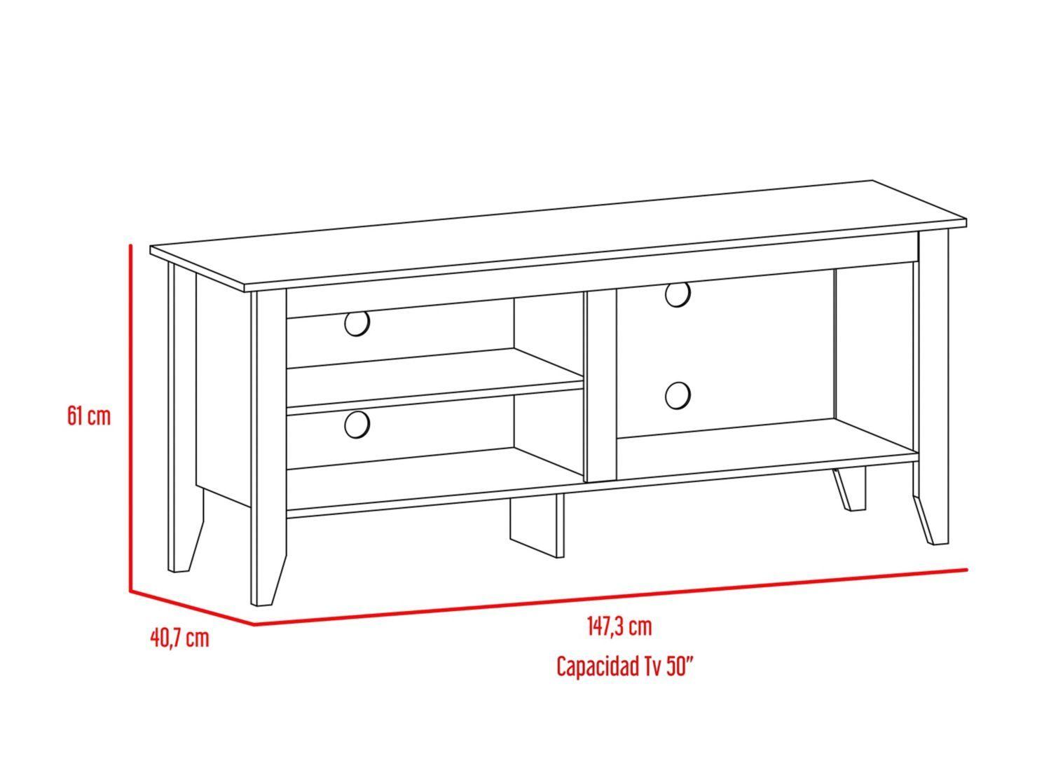 Combo Living Essential Rack TV 50'' + Mesa de Centro + Arrimo Attimo-4