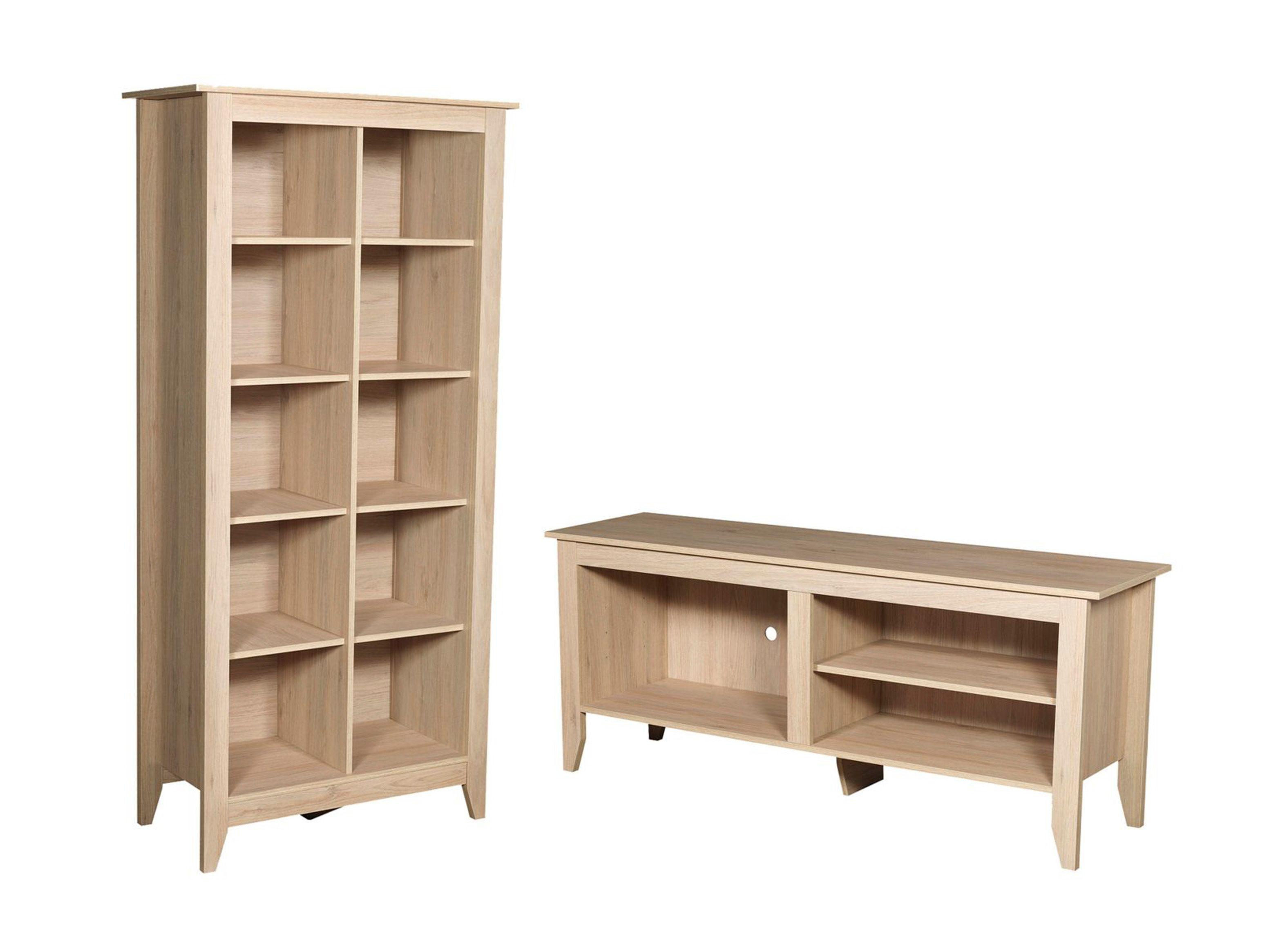 Combo Living Essential Rack TV 50'' + Librero TuHome-1