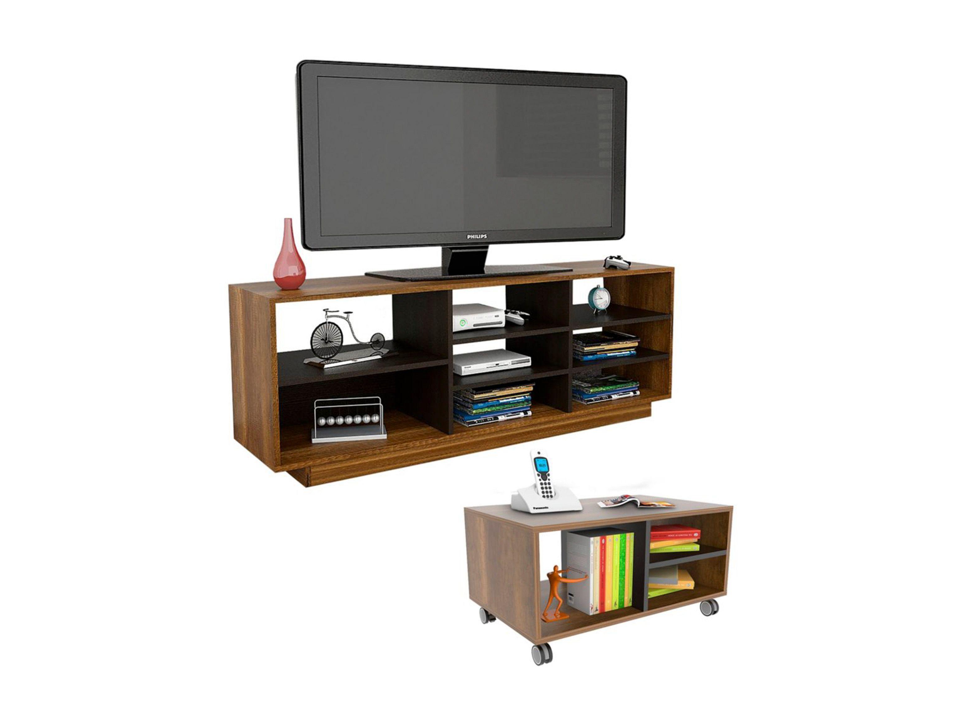 Combo de Living Classic Rack TV 58'' + Mesa de Centro Attimo-1