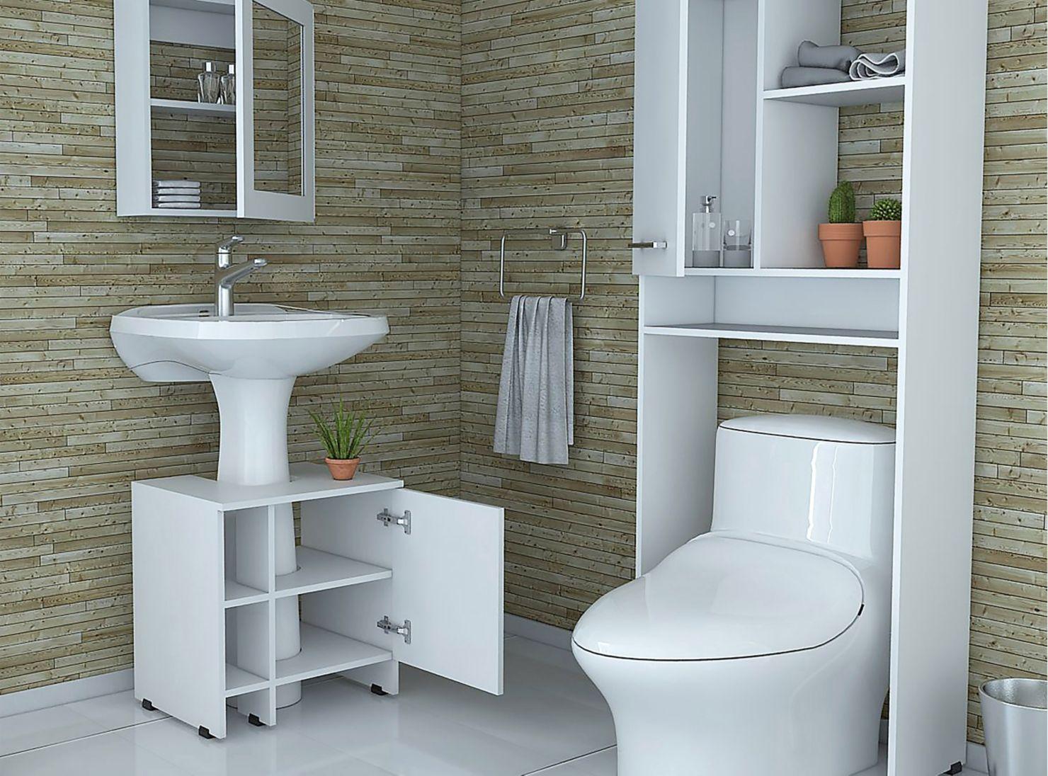 Combos Baño Big Bath Botiquín Espejo + Optimizador Lavamanos 47-A + Armario Optimizador-2
