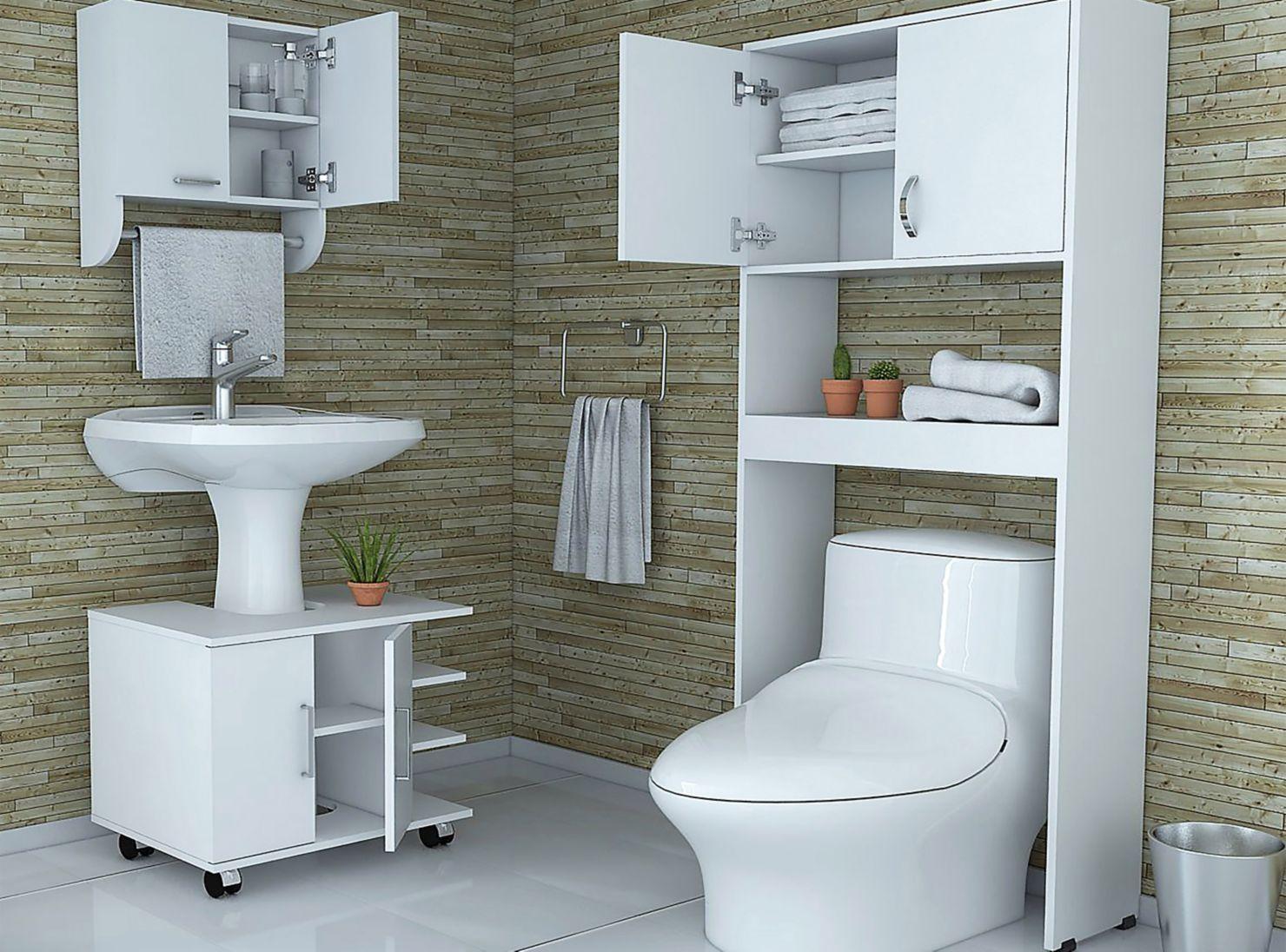 Combos Baño Big Bath Botiquín Mural + Optimizador Lavamanos 2 puertas + Optimizador Puertas TuHome-3