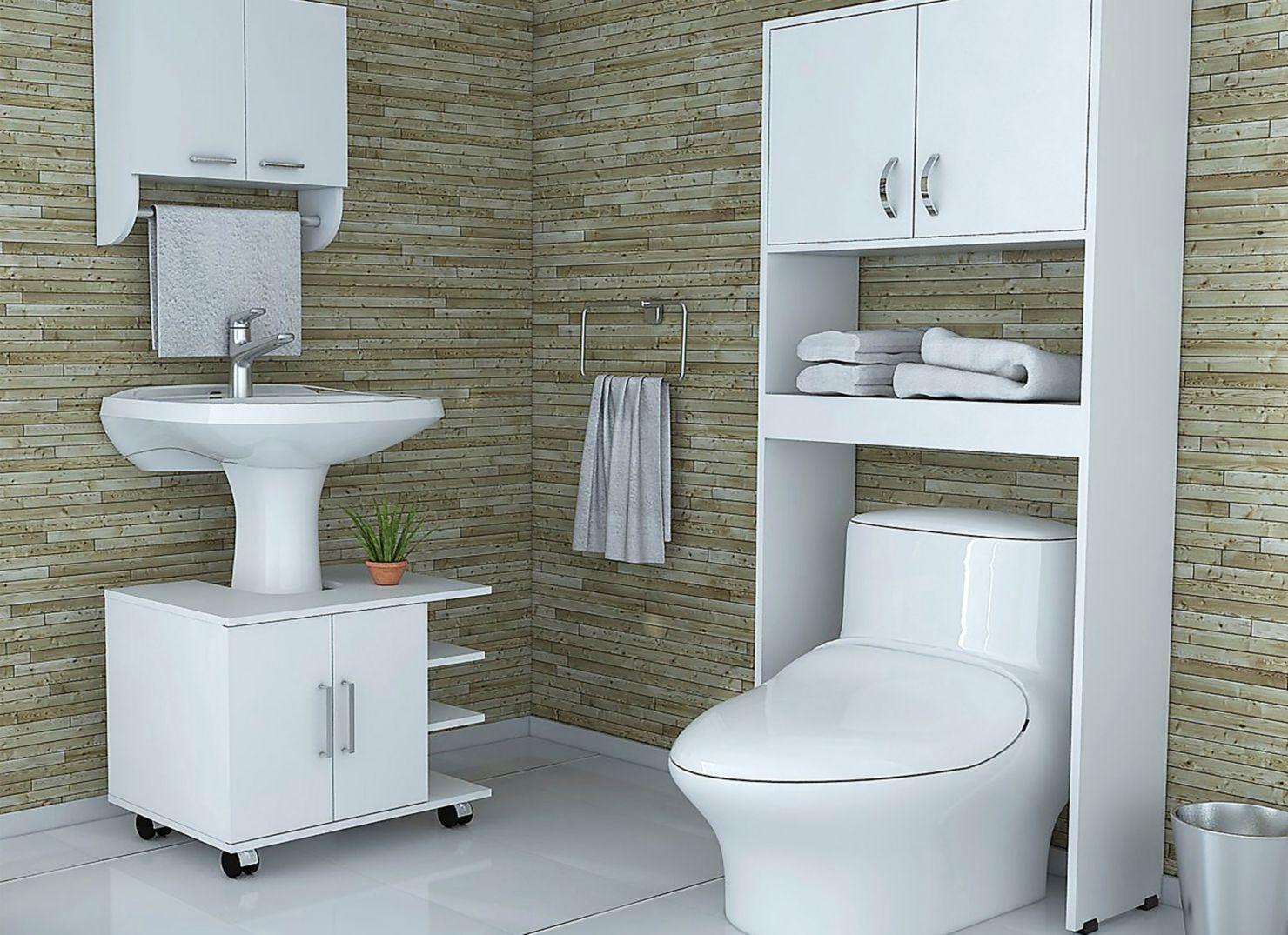 Combos Baño Big Bath Botiquín Mural + Optimizador Lavamanos 2 puertas + Optimizador Puertas TuHome-2