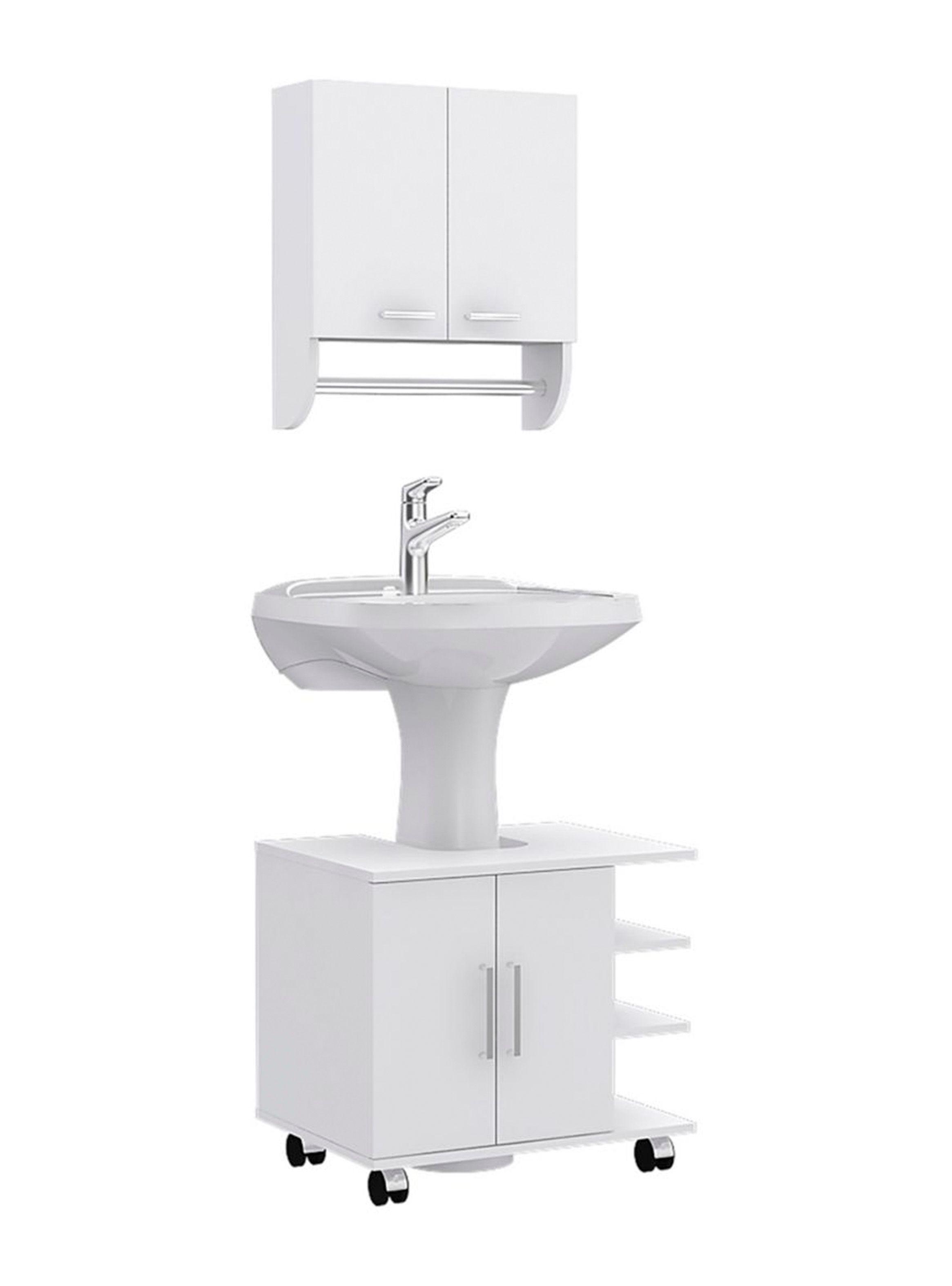 Combos Baño Big Bath Botiquín Mural + Optimizador Lavamanos 2 puertas Attimo-0