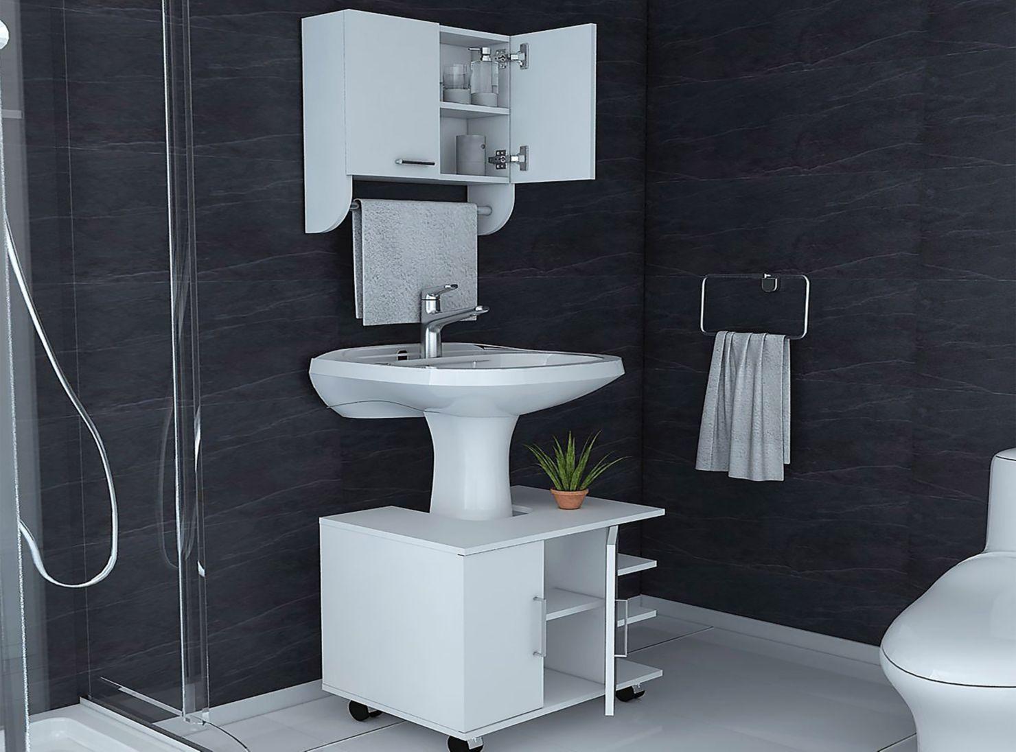 Combos Baño Big Bath Botiquín Mural + Optimizador Lavamanos 2 puertas Attimo-2