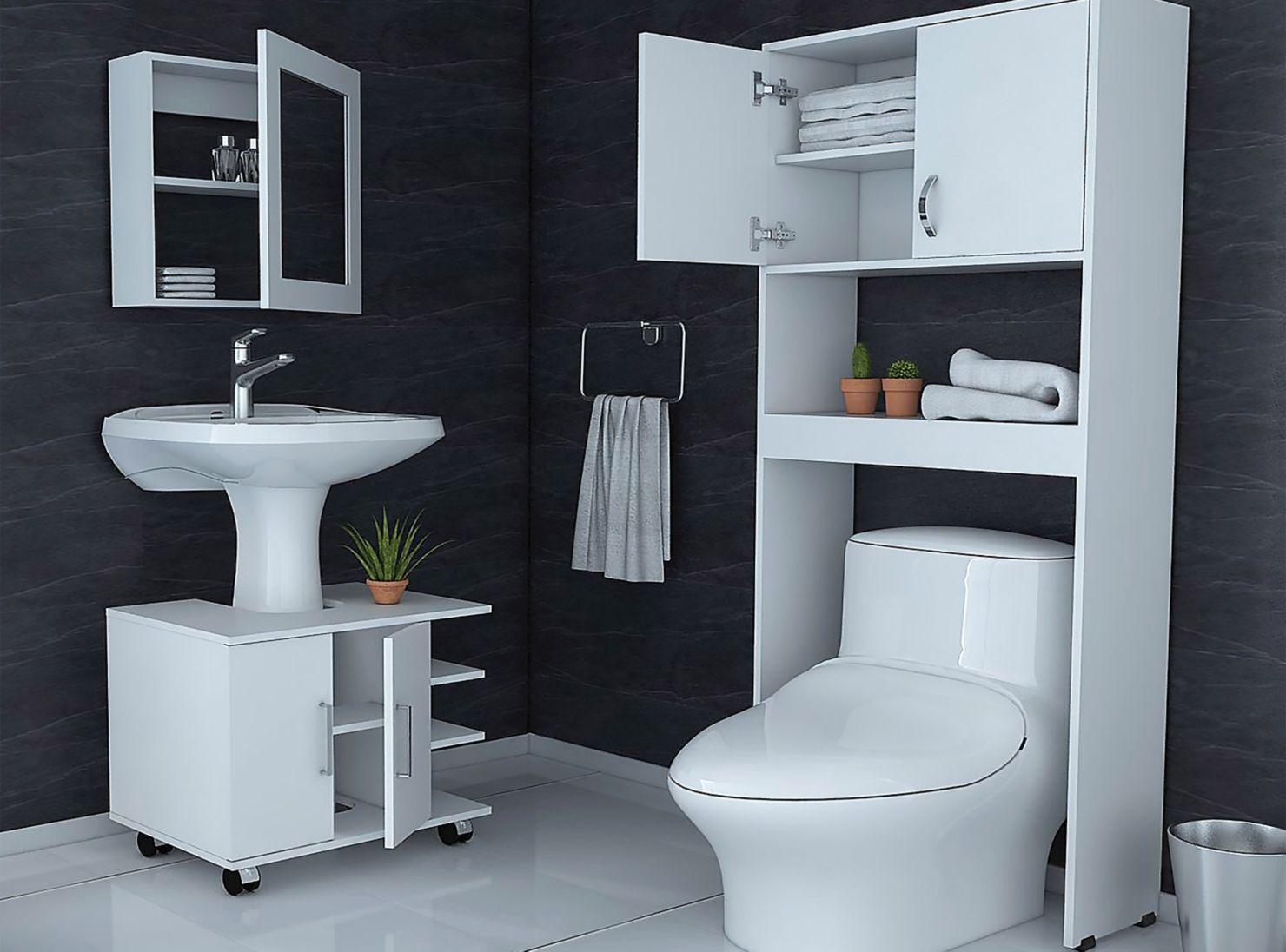 Combos Baño Big Bath Botiquín 47-B + Optimizador Lavamanos 2 Puertas + Armario Optimizador TuHome-2
