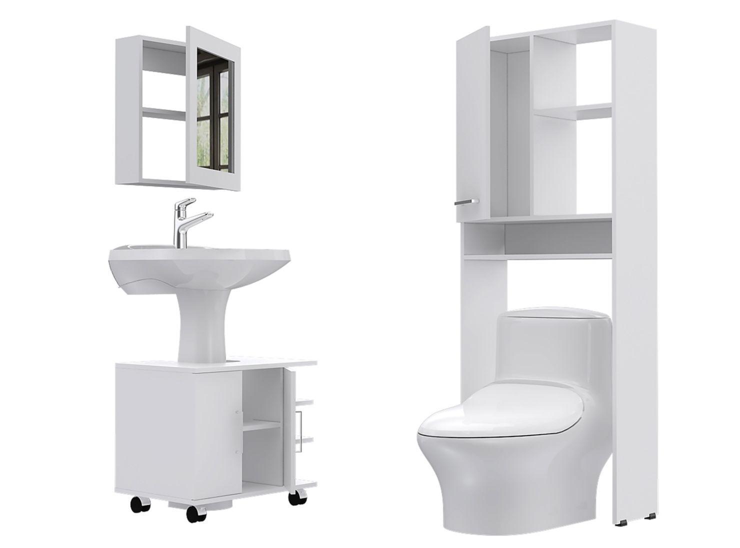 Combos Baño Big Bath Botiquín 47-B + Optimizador Lavamanos 55 + Armario 26-1
