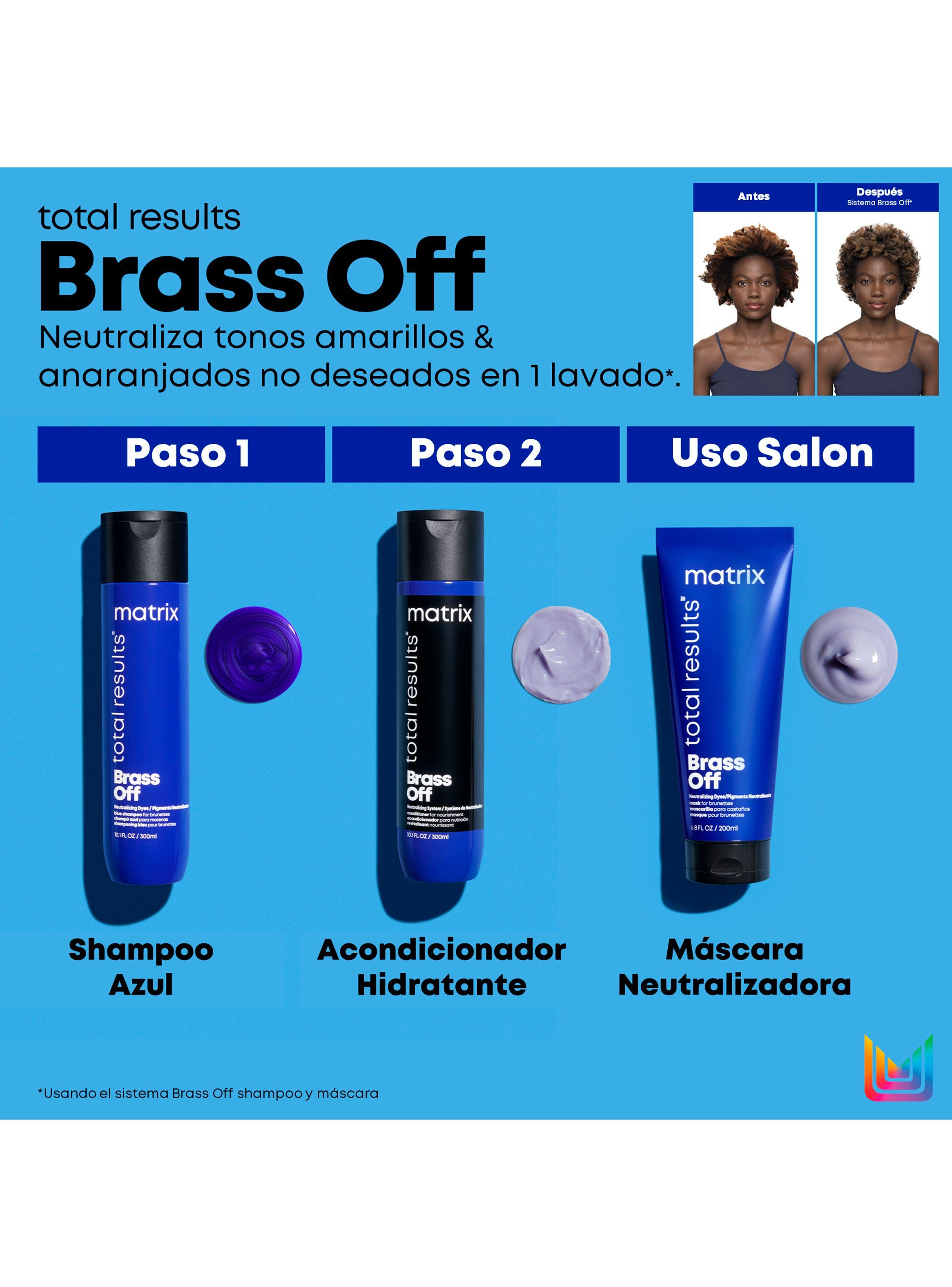 Acondicionador Matizador Azul Cabello Castaño con Color Brass Off 300ml-5