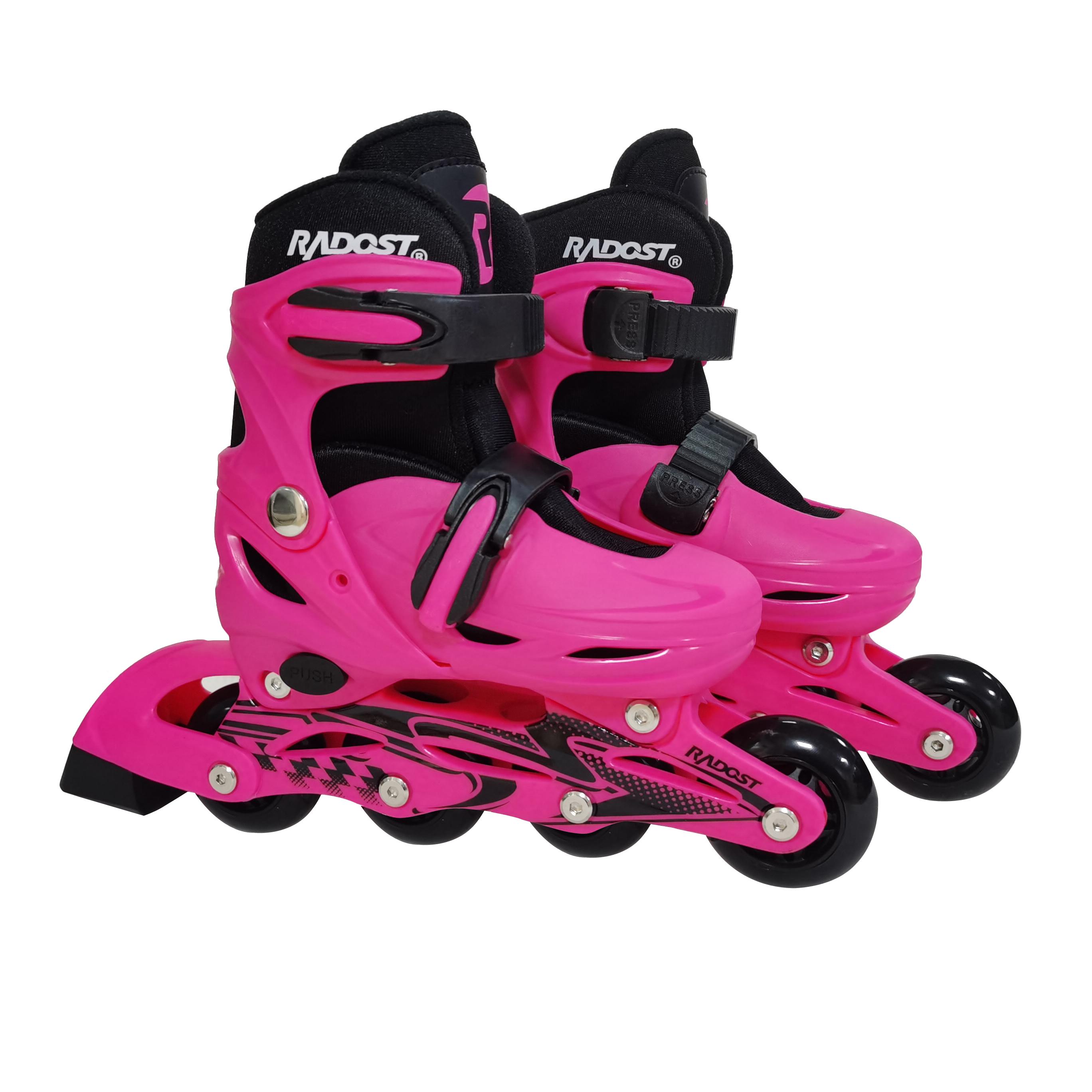 Patines en Línea Negro Fucsia-1