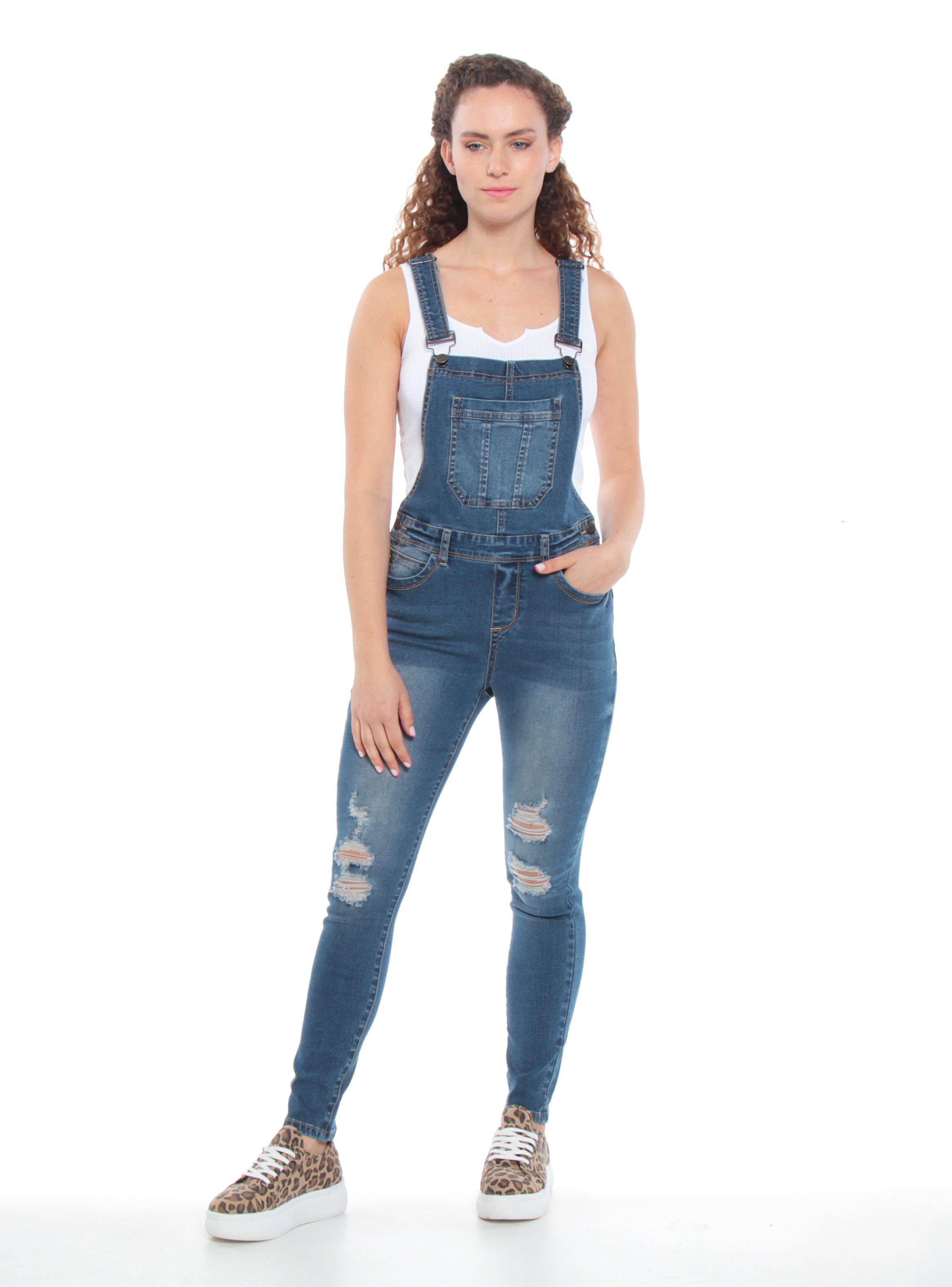 Jardinera Denim Bolsillos-3