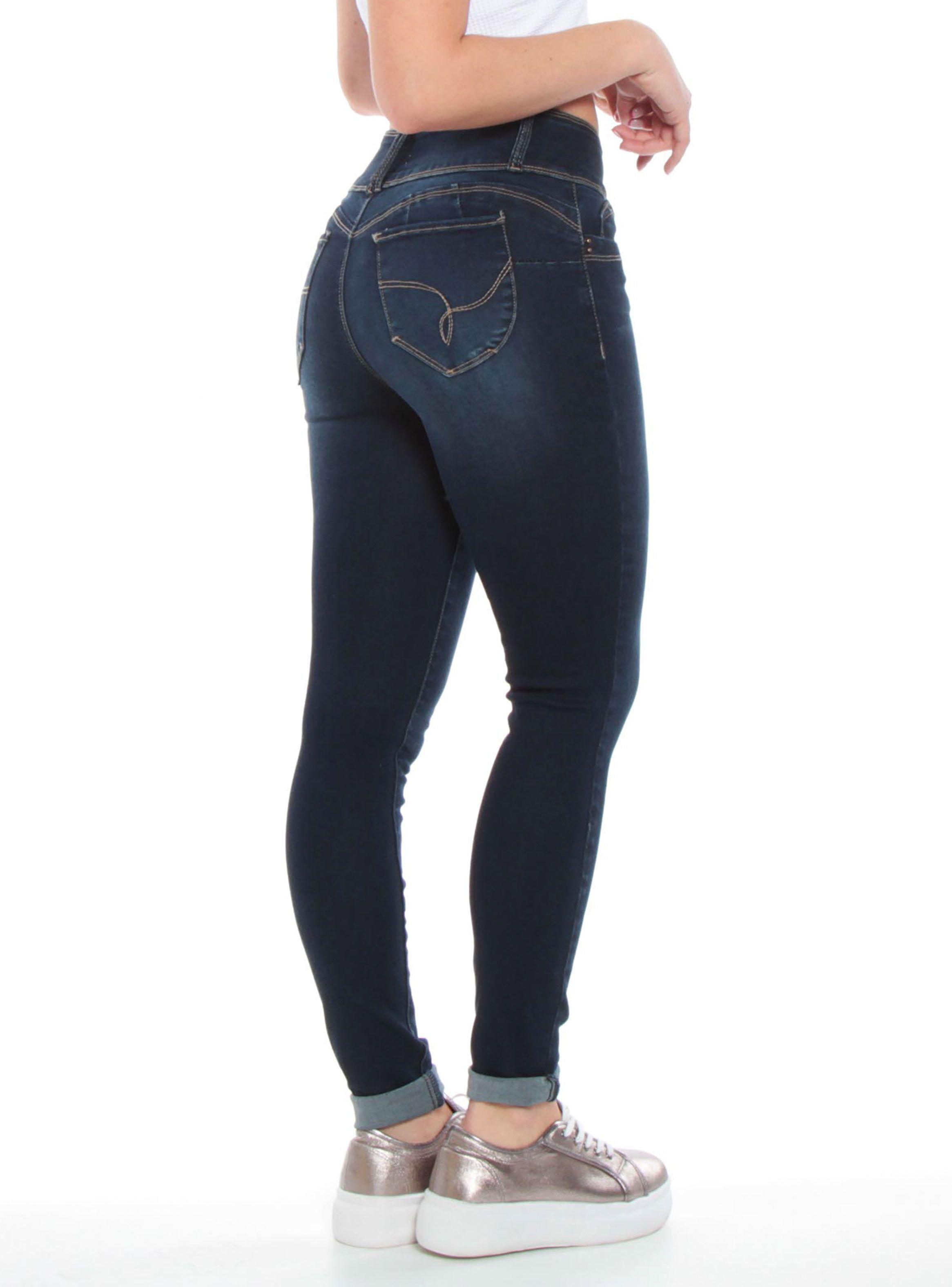 Jeans Skinny Pretina Ancha 3 Botones-1