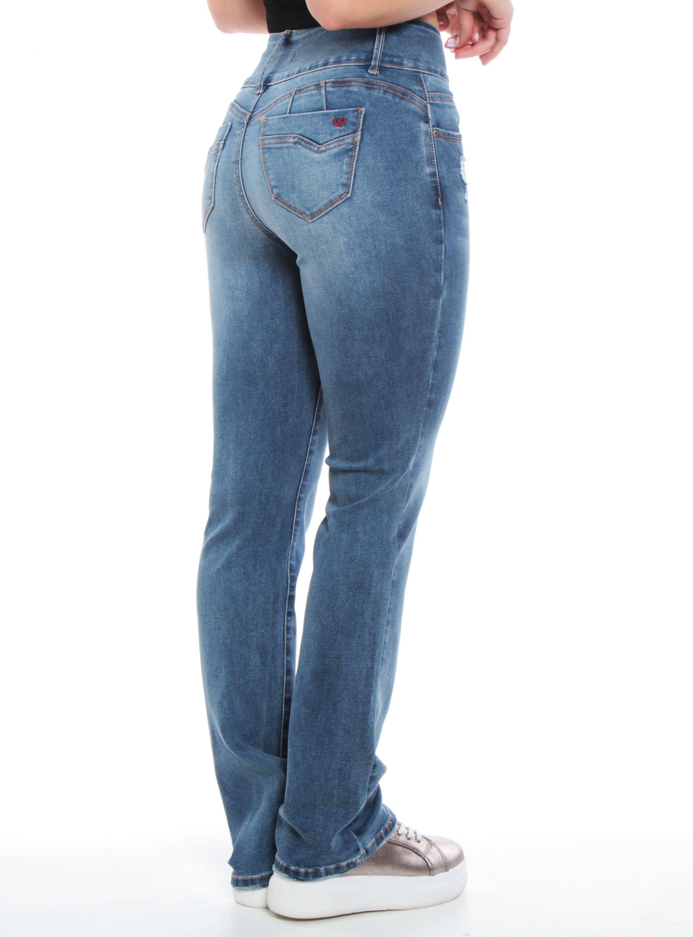 Jeans Recto Pretina Ancha 2 Botones-1