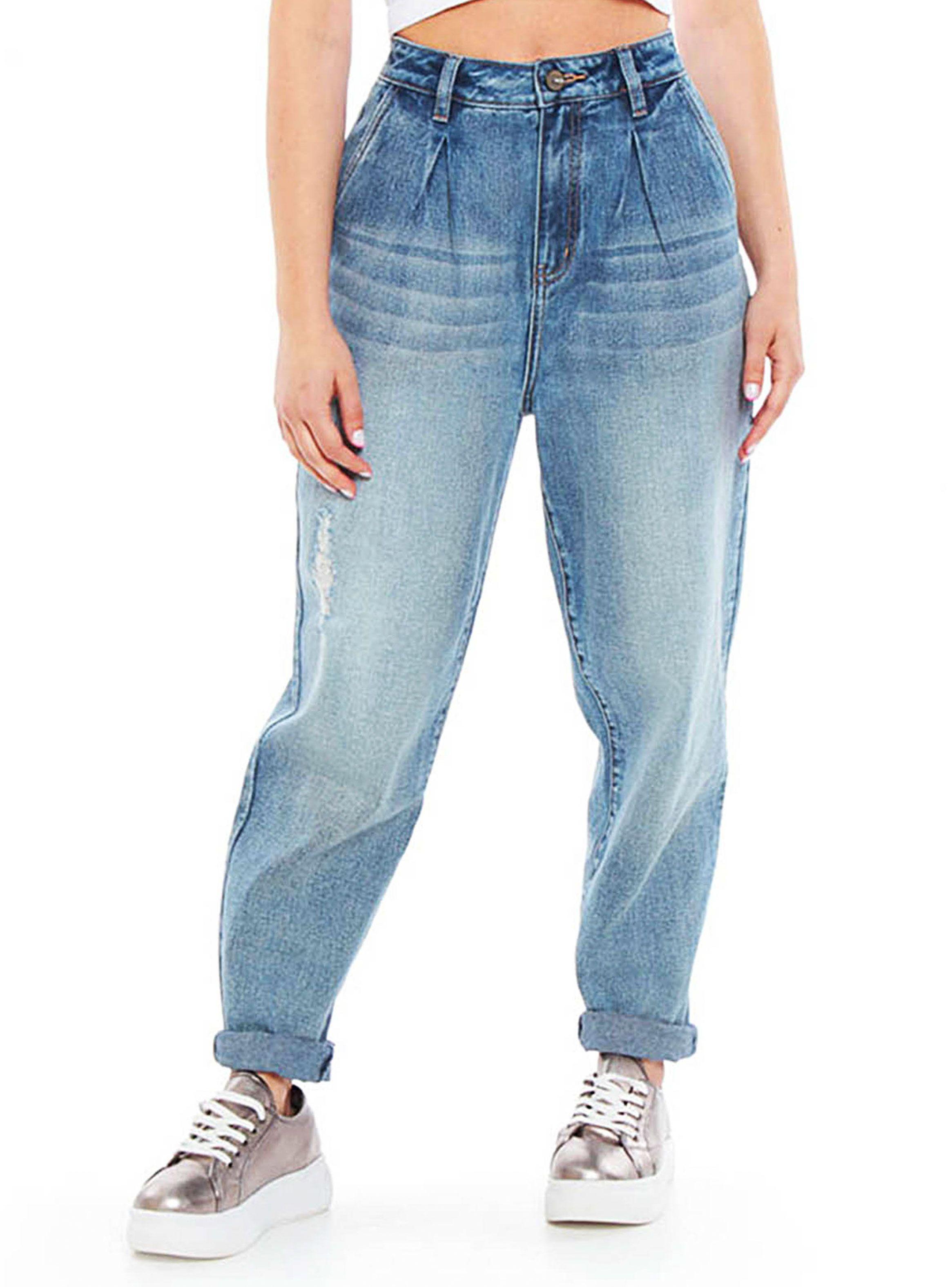 Jeans Baggy Pretina 1 Botón-0