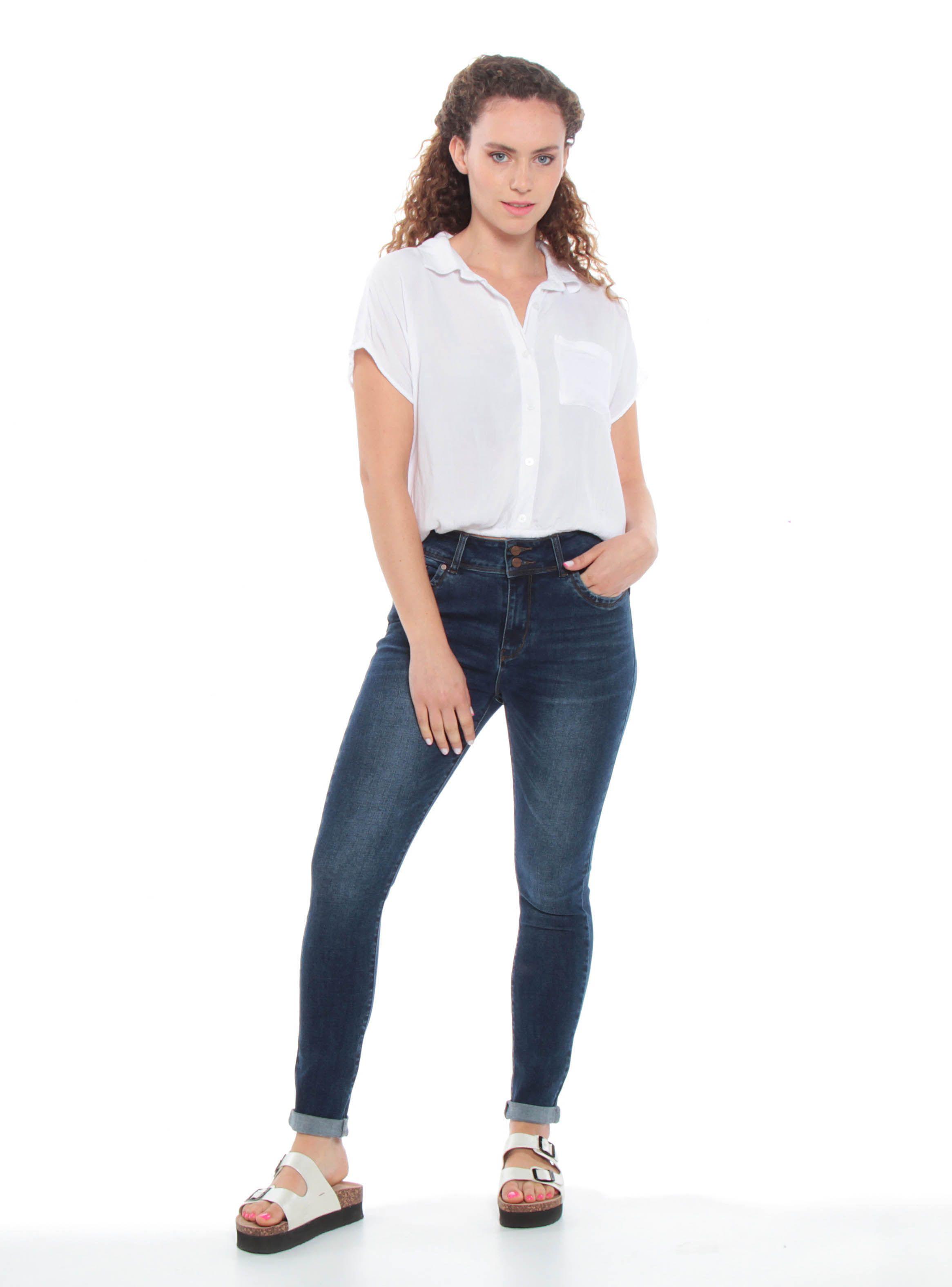 Jeans Pitillo Pretina 2 Botones-3