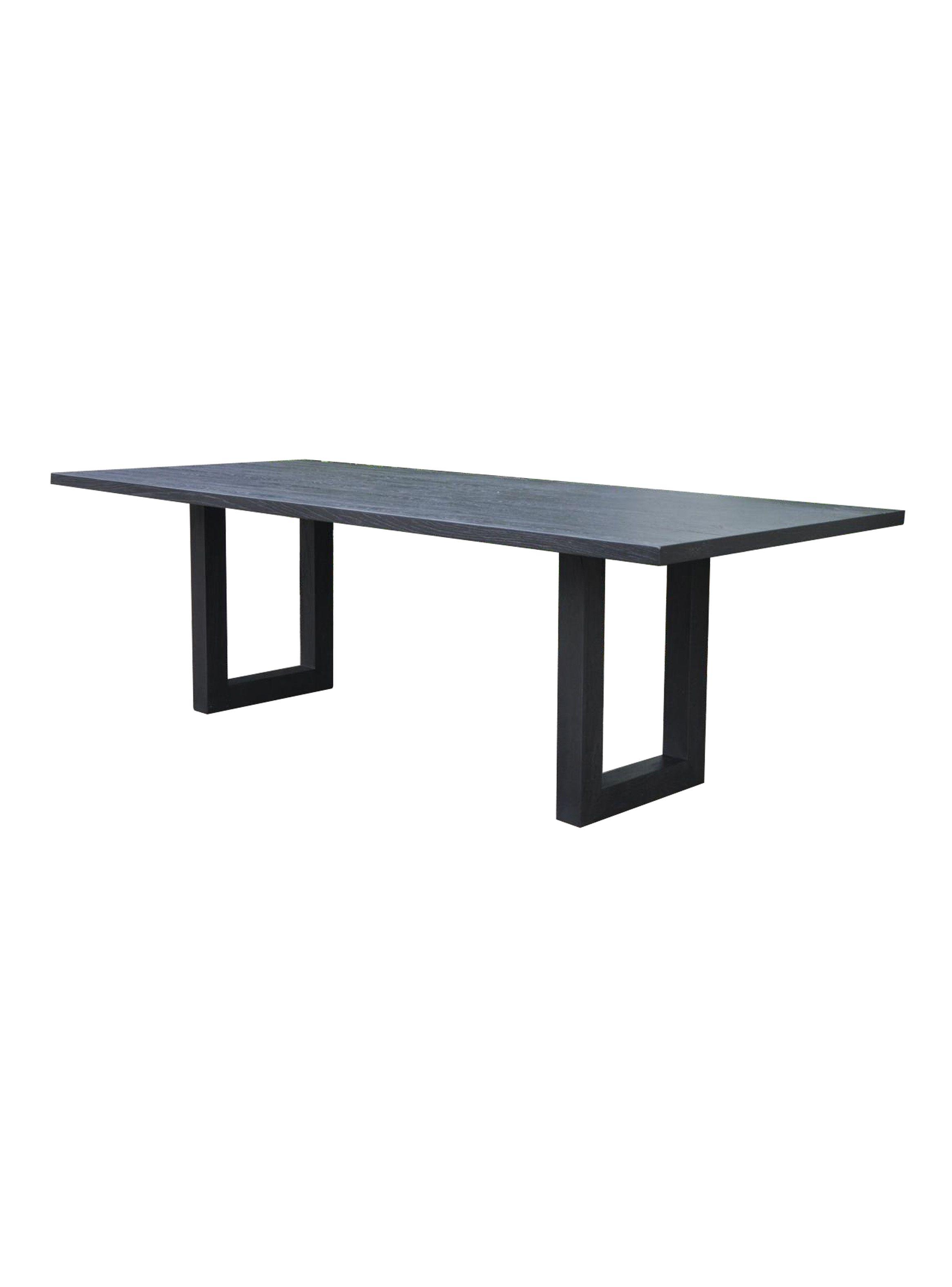 Mesa de Comedor Negro Madera Dark 200x100 cm-3