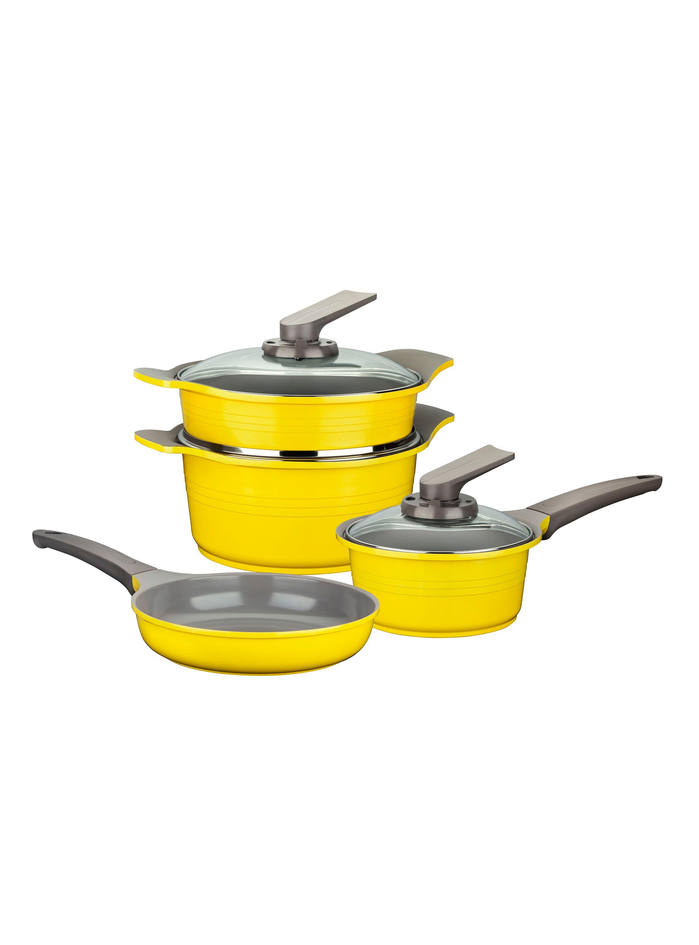 Batería de Cocina Juego 7 Piezas Amarillo-1