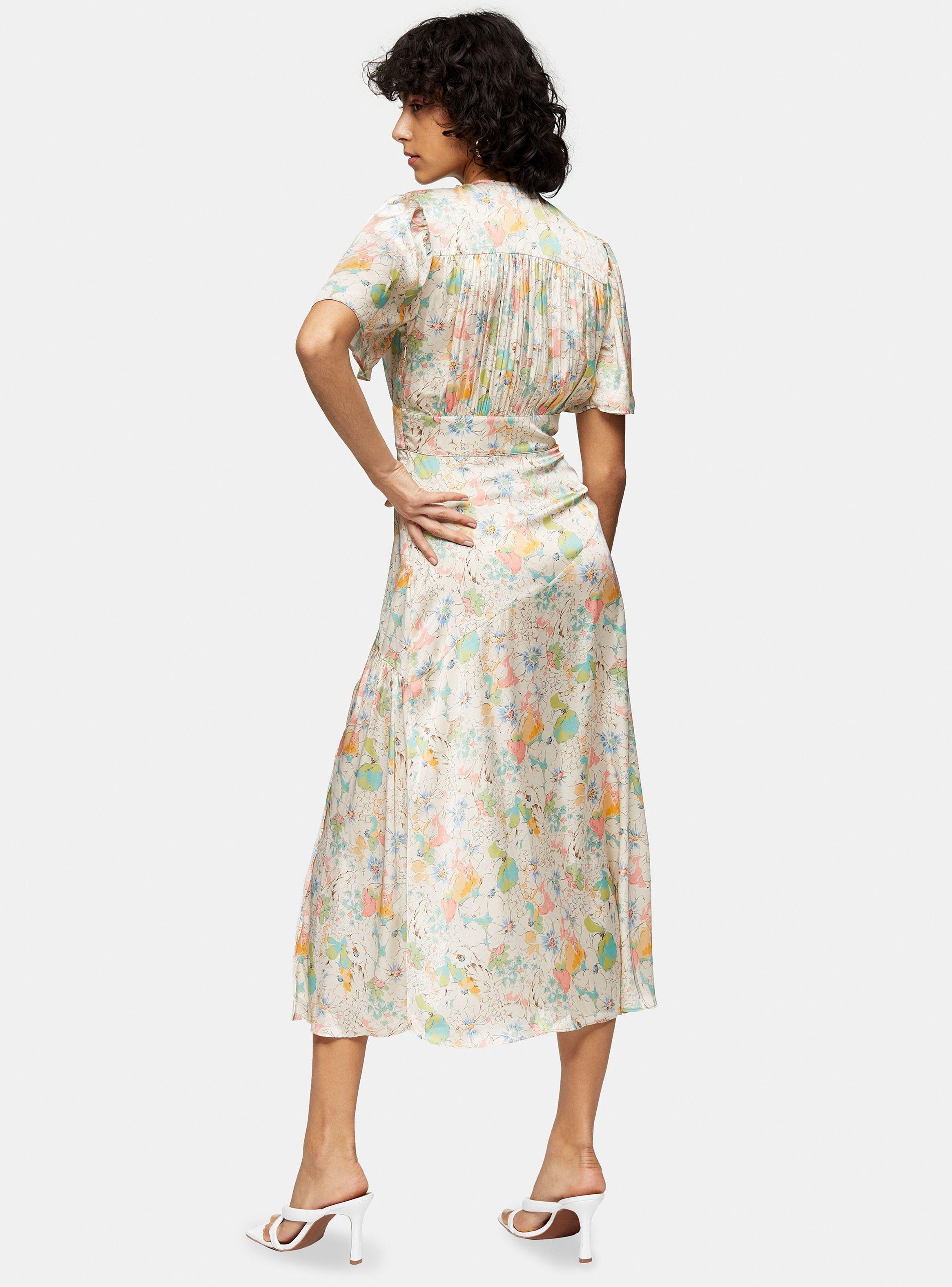 Vestido Topshop Midi Willow Floral Print-2