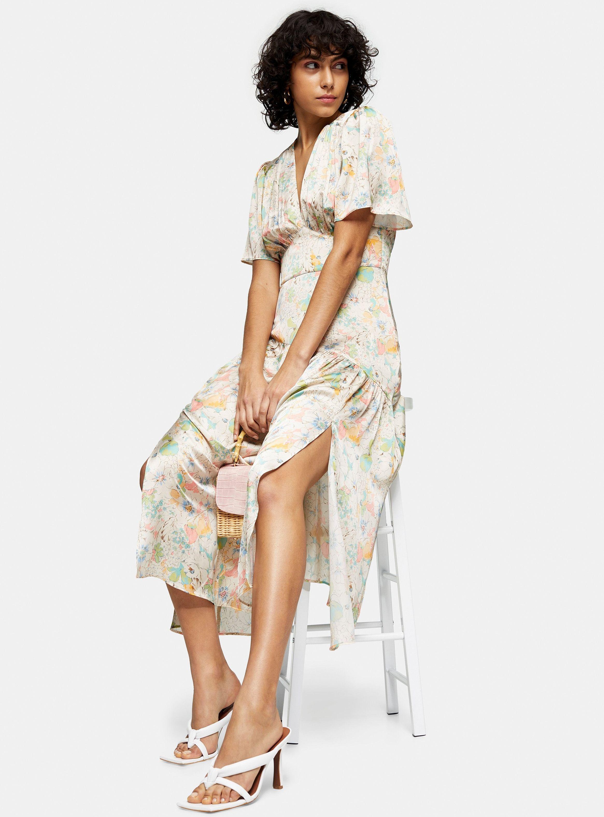 Vestido Topshop Midi Willow Floral Print-3