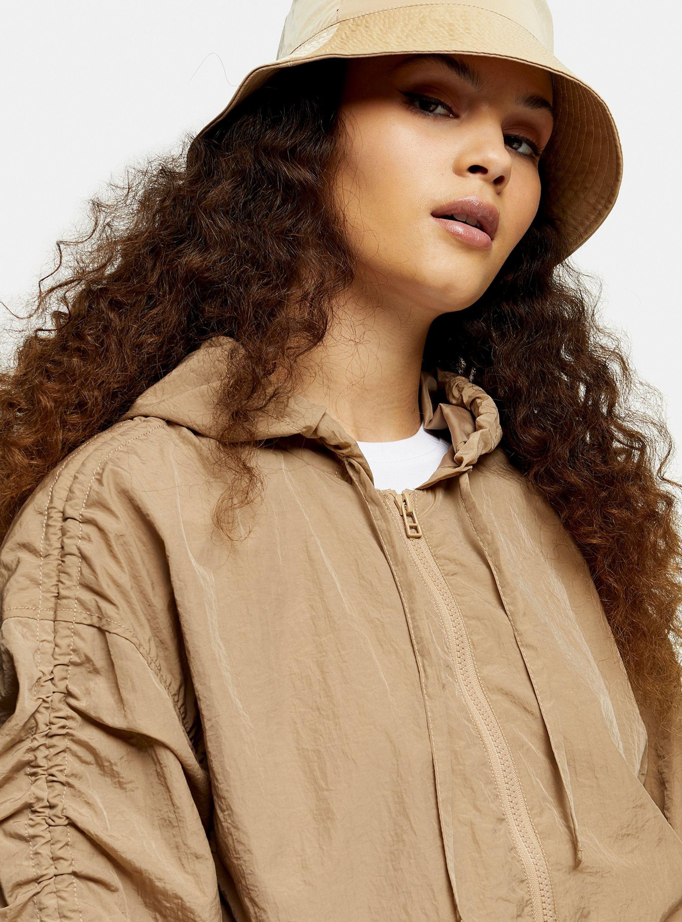 Chaqueta Beige Shell Cropped Topshop-2