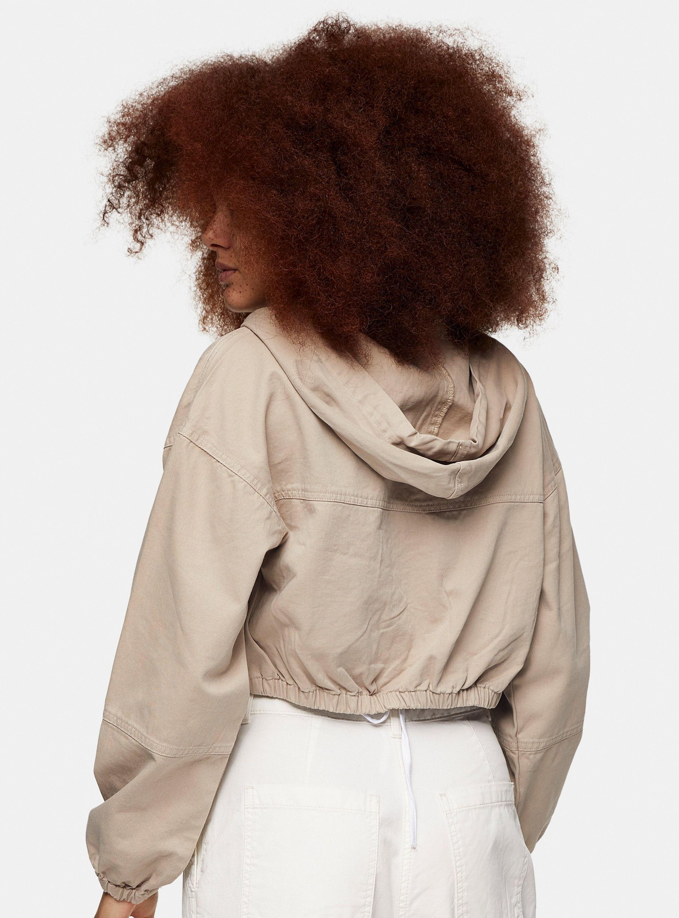 Chaqueta Sand Hooded Cropped Topshop-1