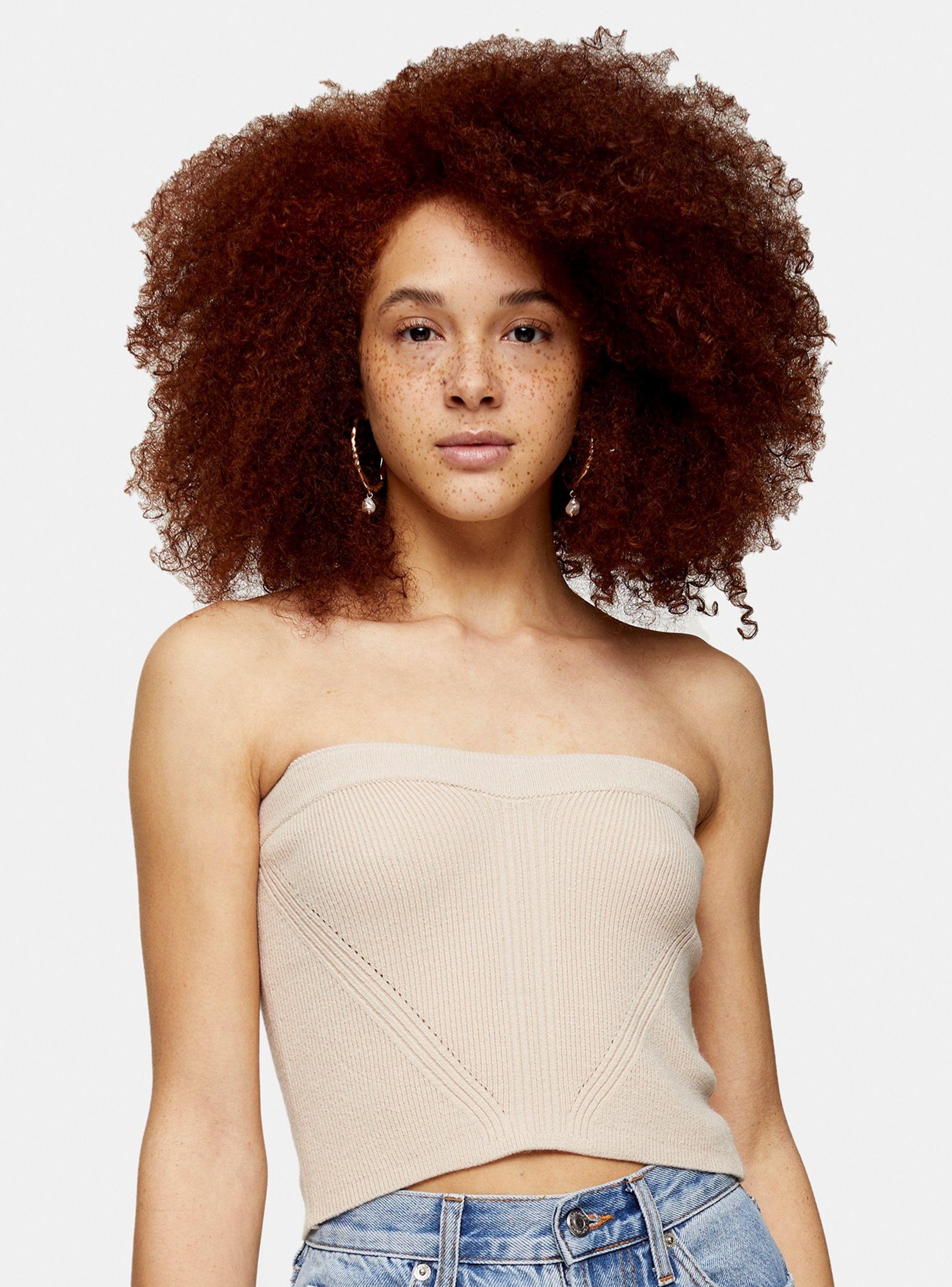 Peto Stone Ribbed Knitted Bandeau-0