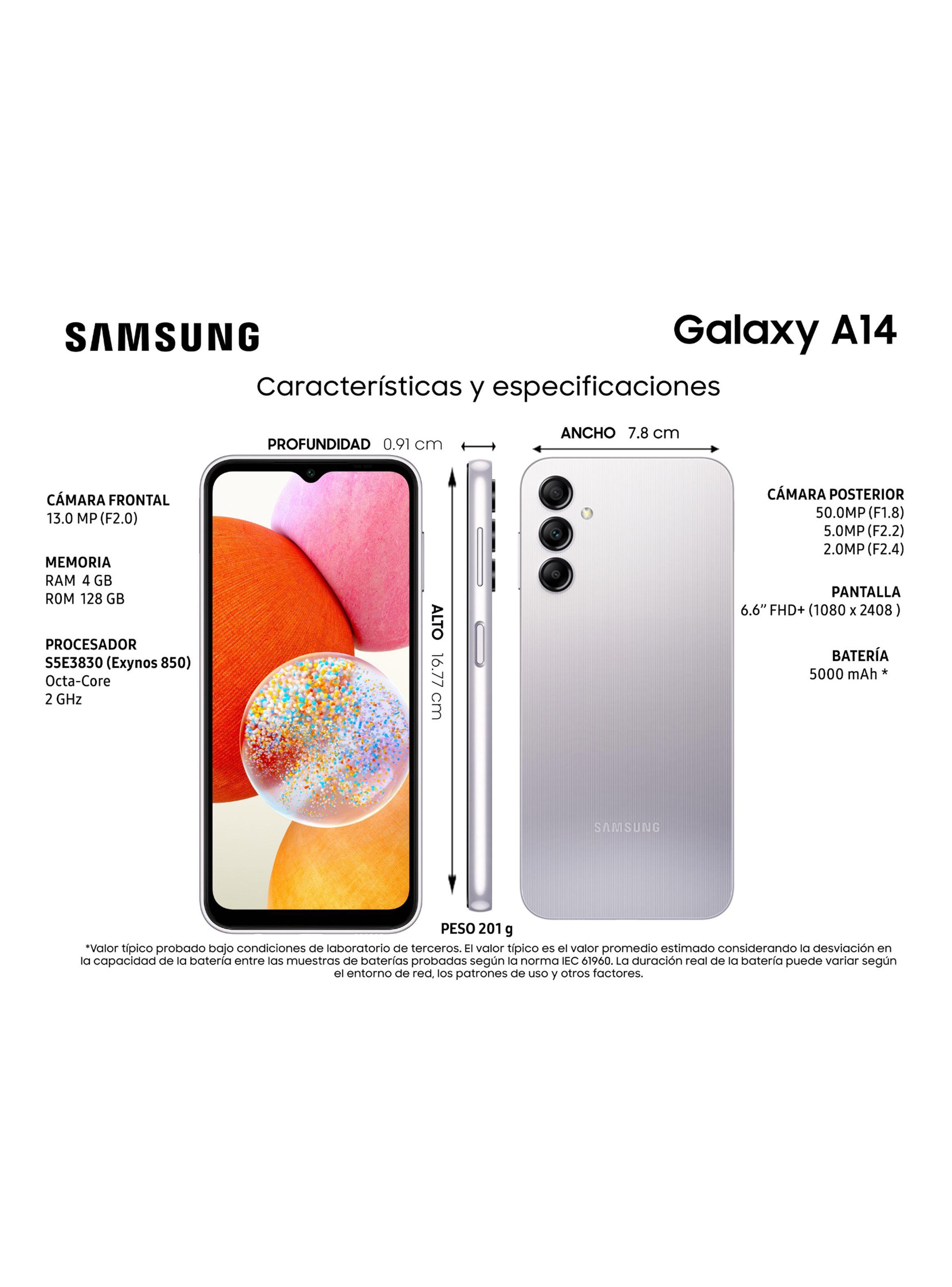 Smartphone Galaxy A14 128GB 6.6" Awesome Silver Liberado-5