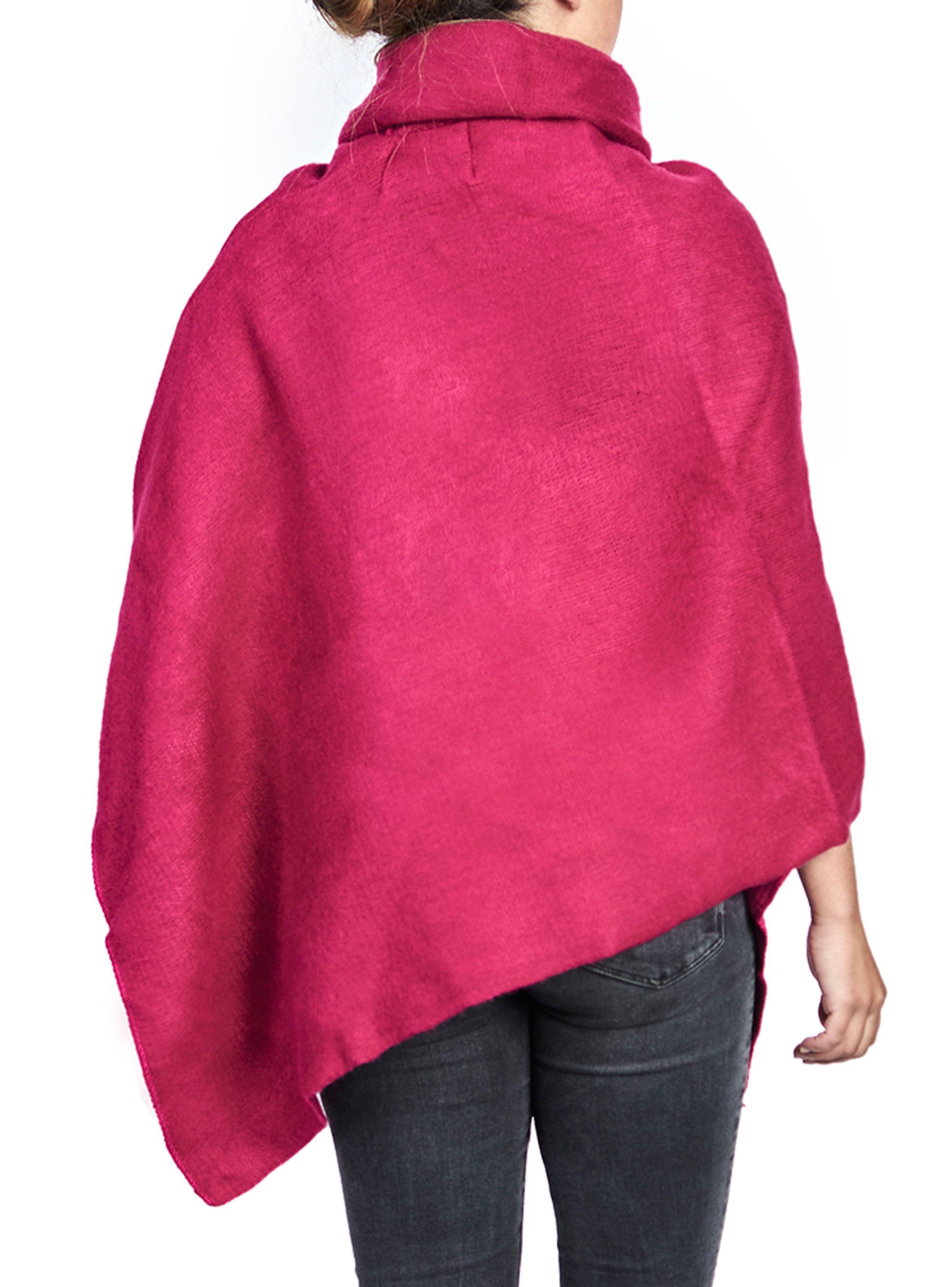 Poncho Humana Cuello Alpaca Burdeo-1