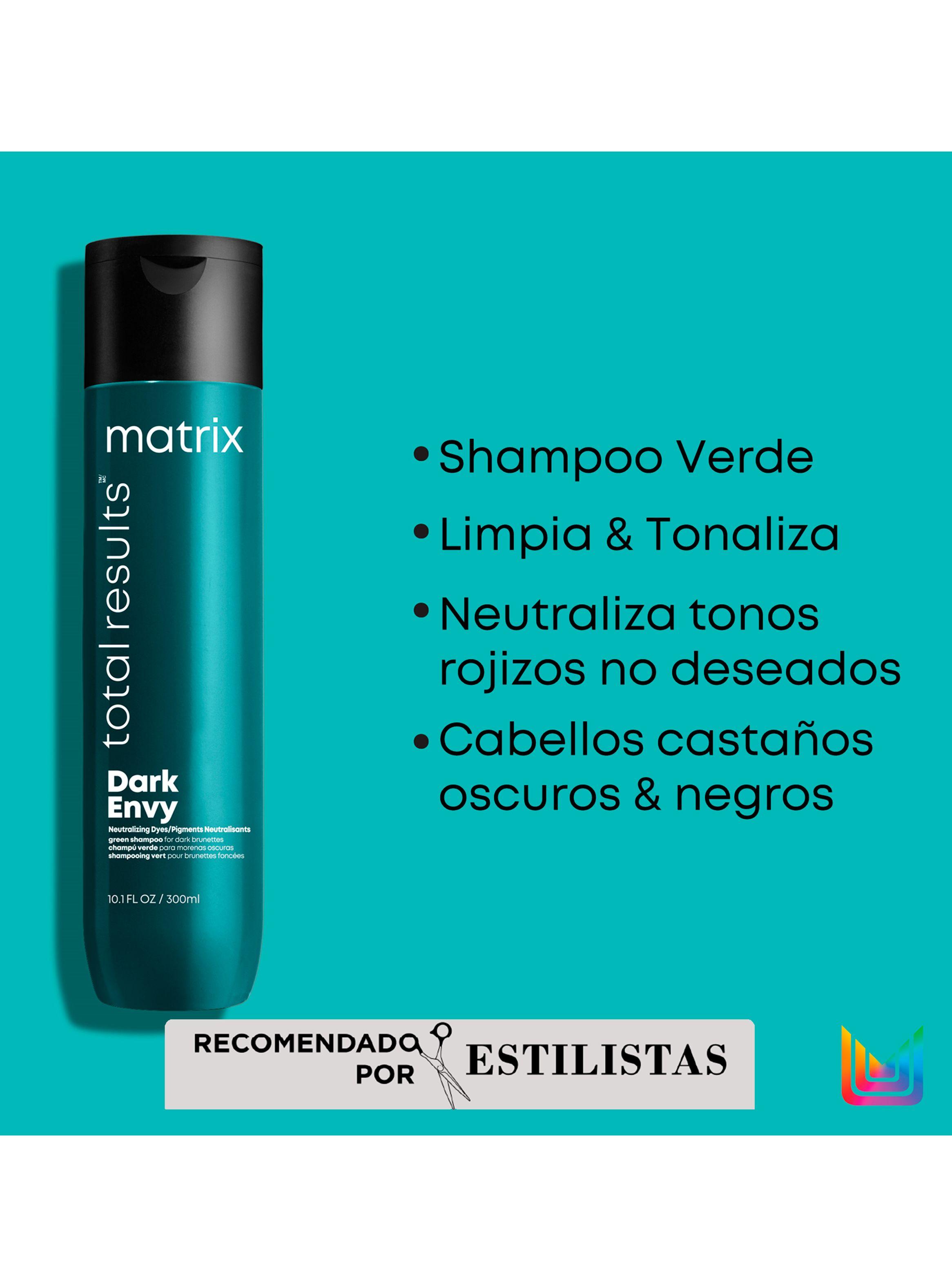 Shampoo Matizador Verde Cabello Castaño Oscuro con Color Dark Envy 300ml-1
