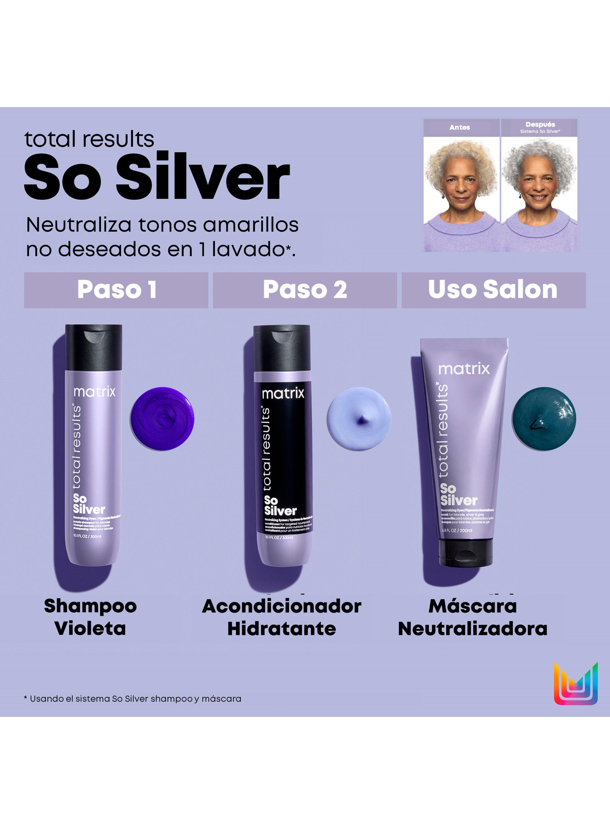 Acondicionador Matizador Violeta Cabello Rubio y Gris con Color So Silver 300ml-4