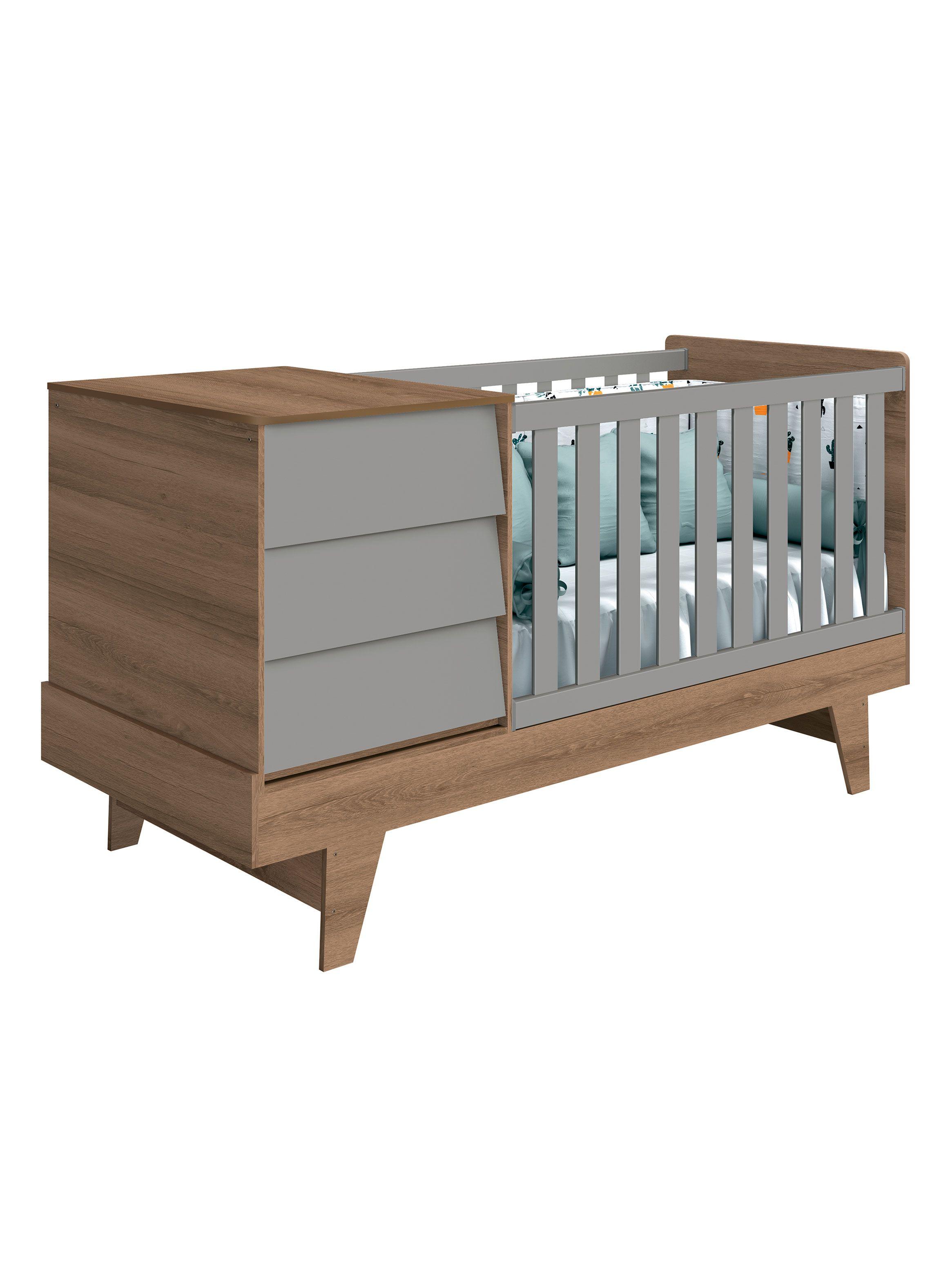 Cuna 3 en 1 Noah Gris-0