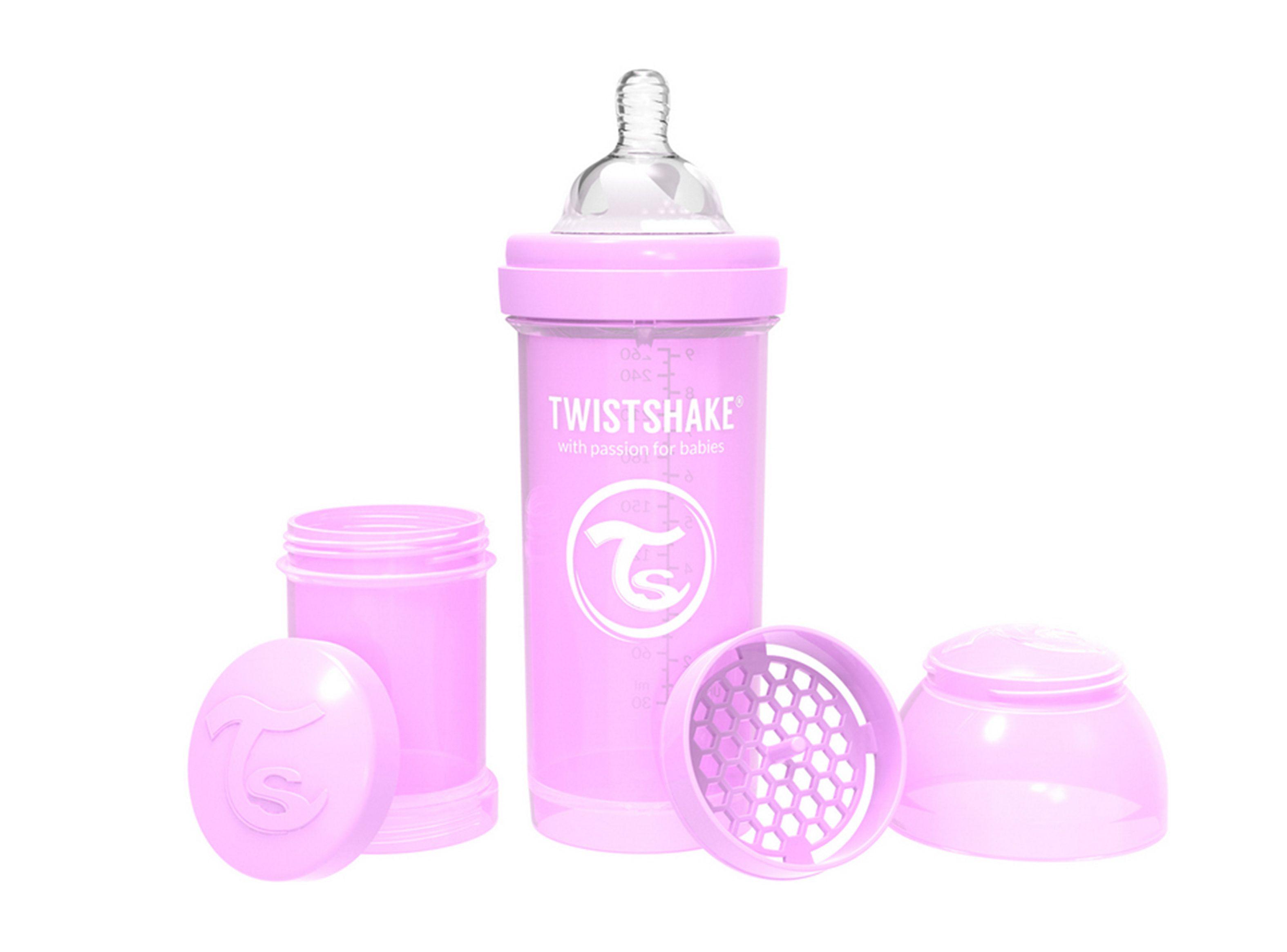 Mamadera Anticólico 260 ml Morado Twistshake-0