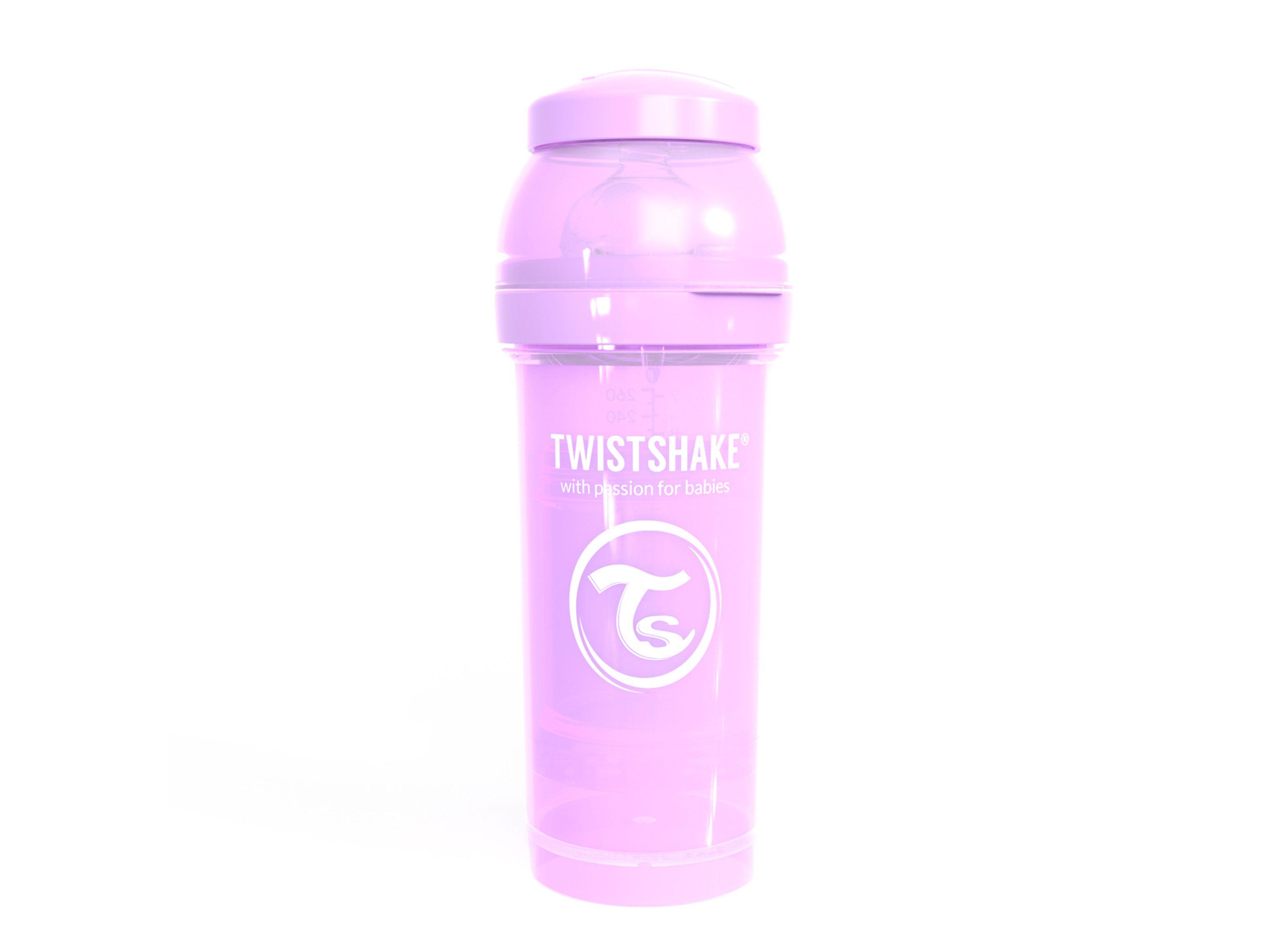 Mamadera Anticólico 260 ml Morado Twistshake-1