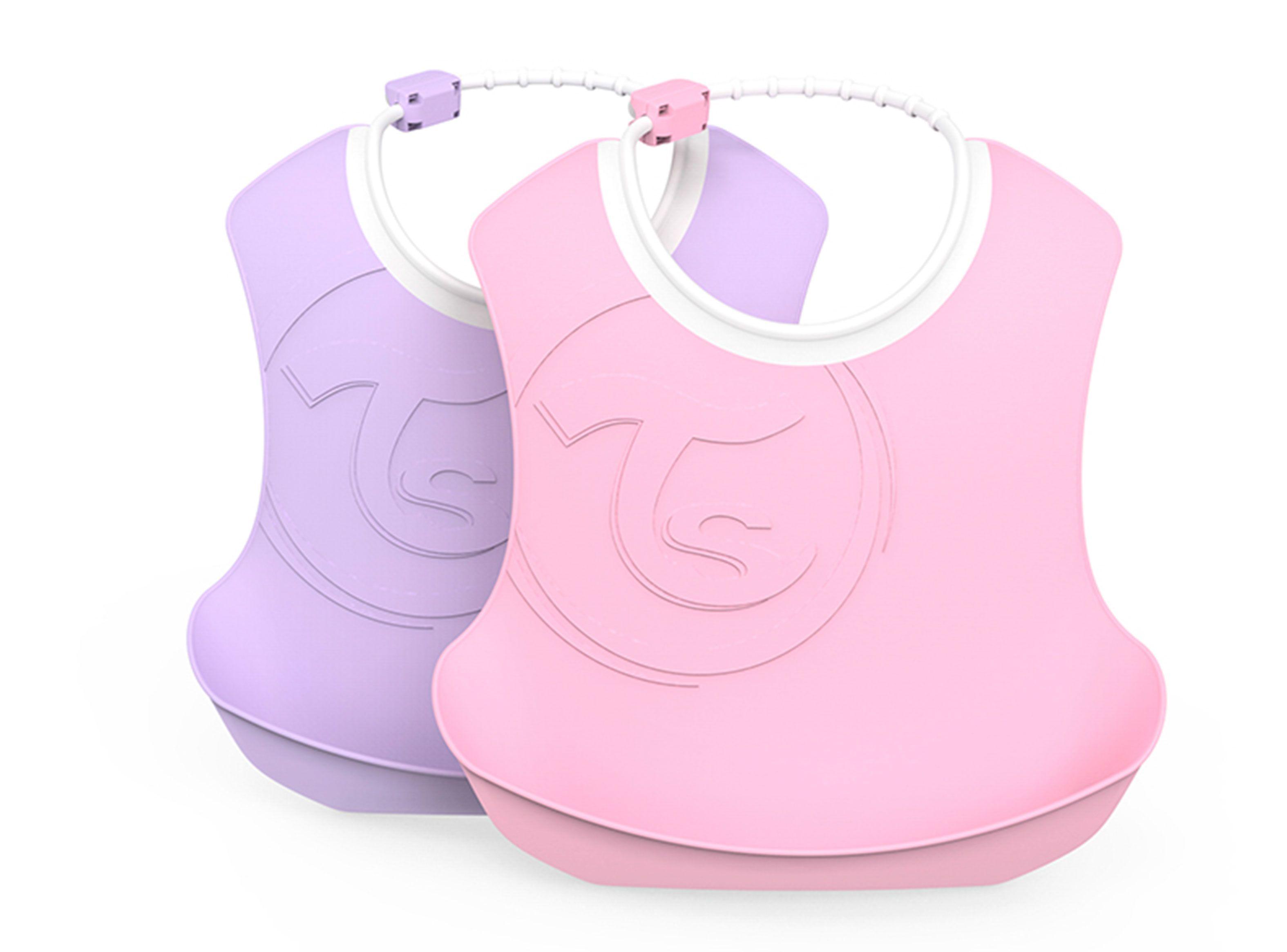 Set Twistshake 2 Baberos+ Rosado Morado-0