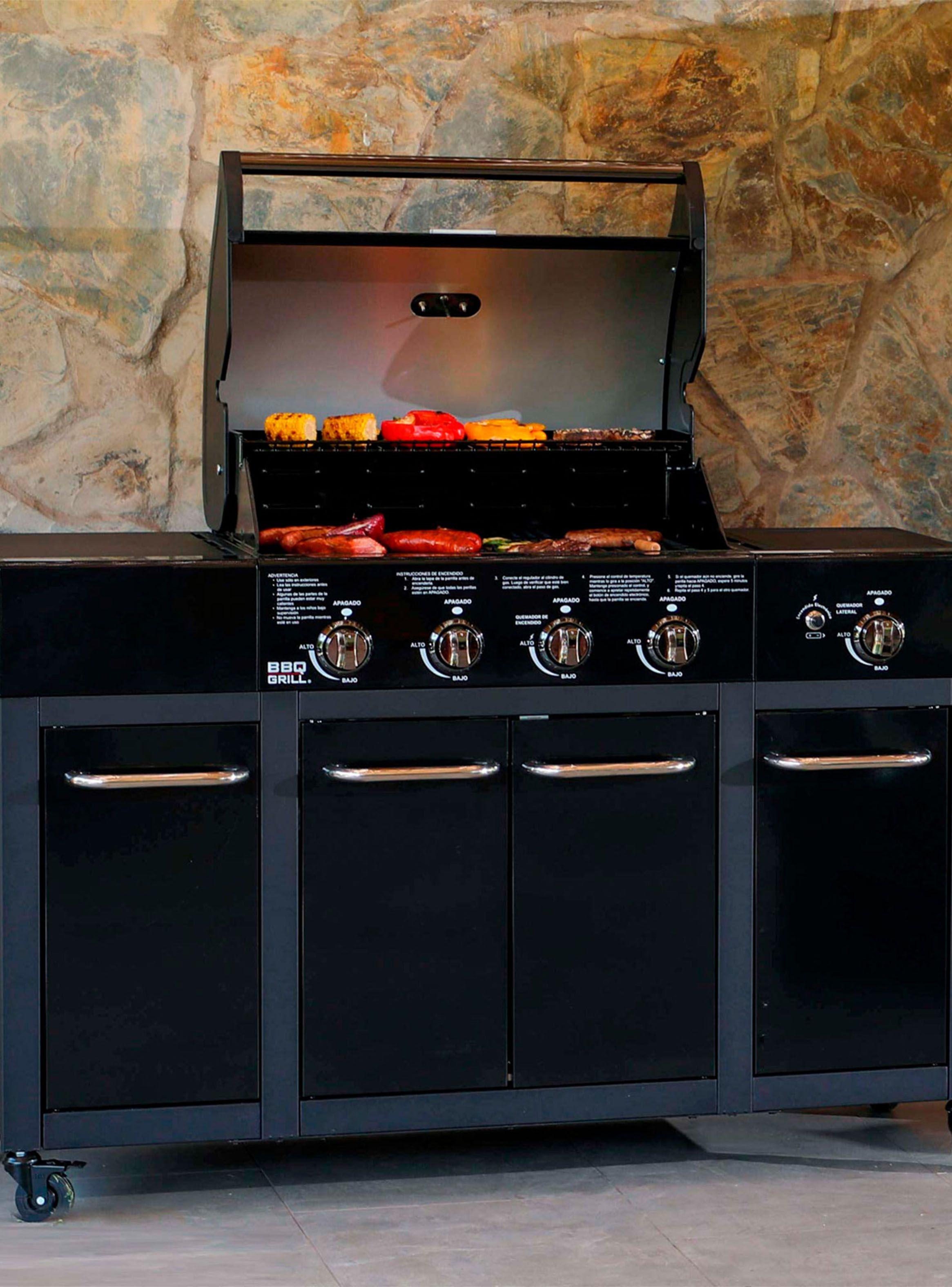 Parrilla a Gas Buffalo Black 4 Quemadores + Lateral-4