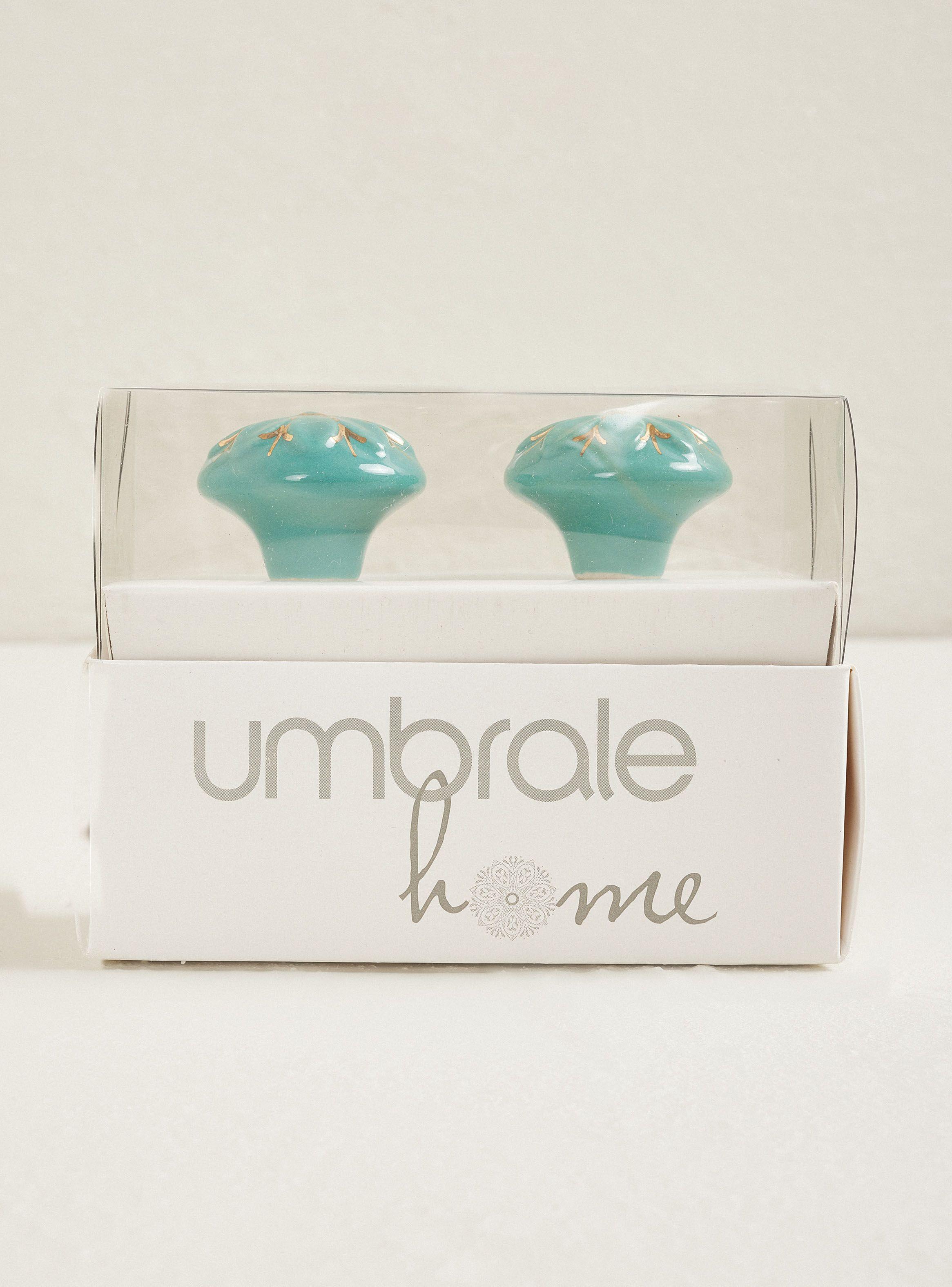 Set Umbrale Home 2 Tiradores Flor Verde-2