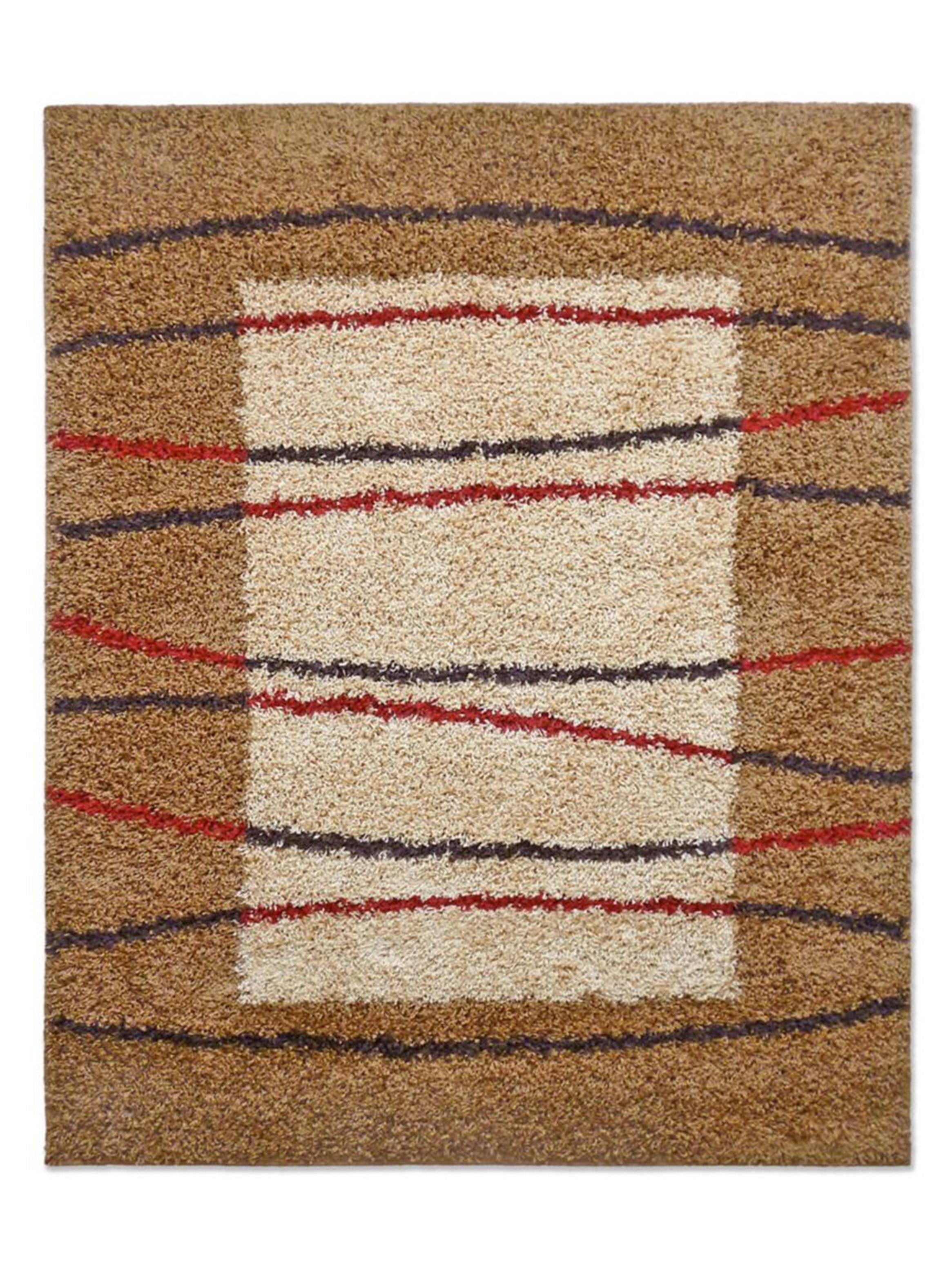Alfombra Shaggy D7 150 x 200 cm Caramelo-0
