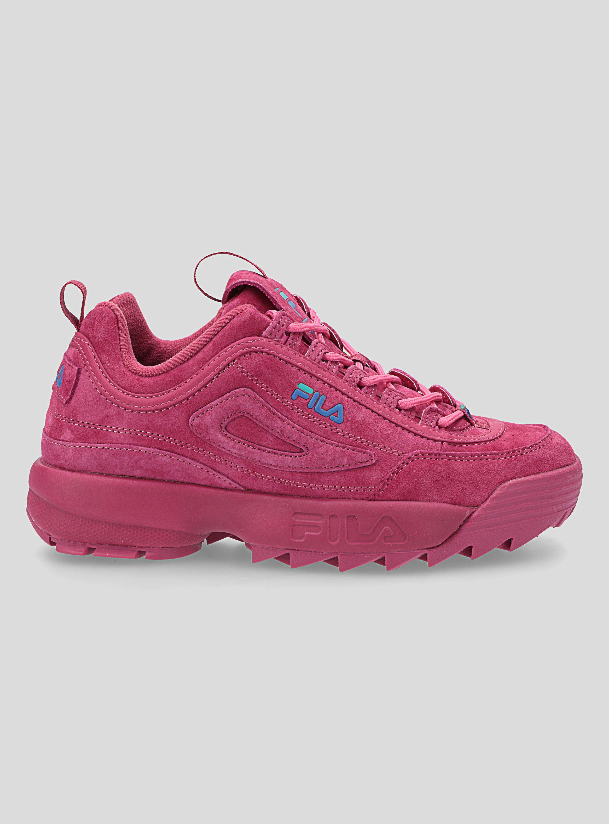 Zapatilla Urbana Fila Disruptor 2 Premium Suede Rosado Mujer-0