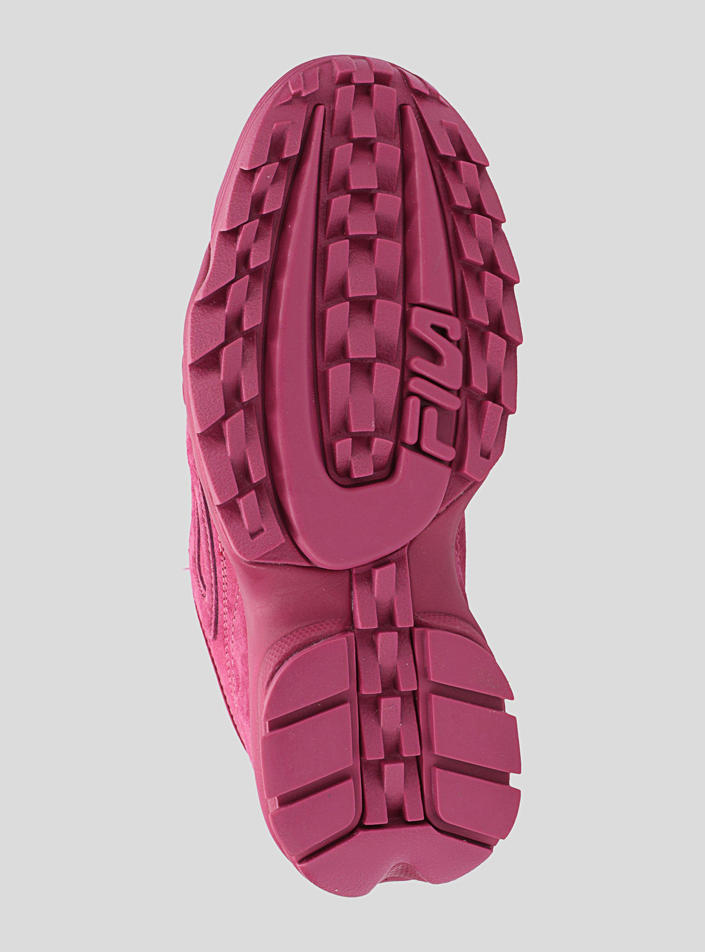Zapatilla Urbana Fila Disruptor 2 Premium Suede Rosado Mujer-3