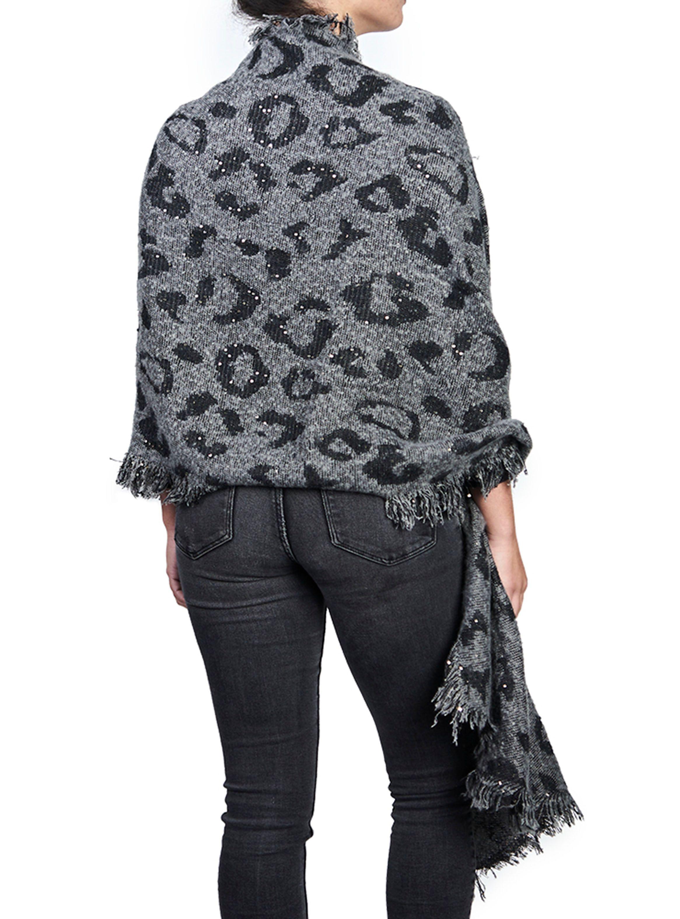 Manta Humana Leopardo Gris-1