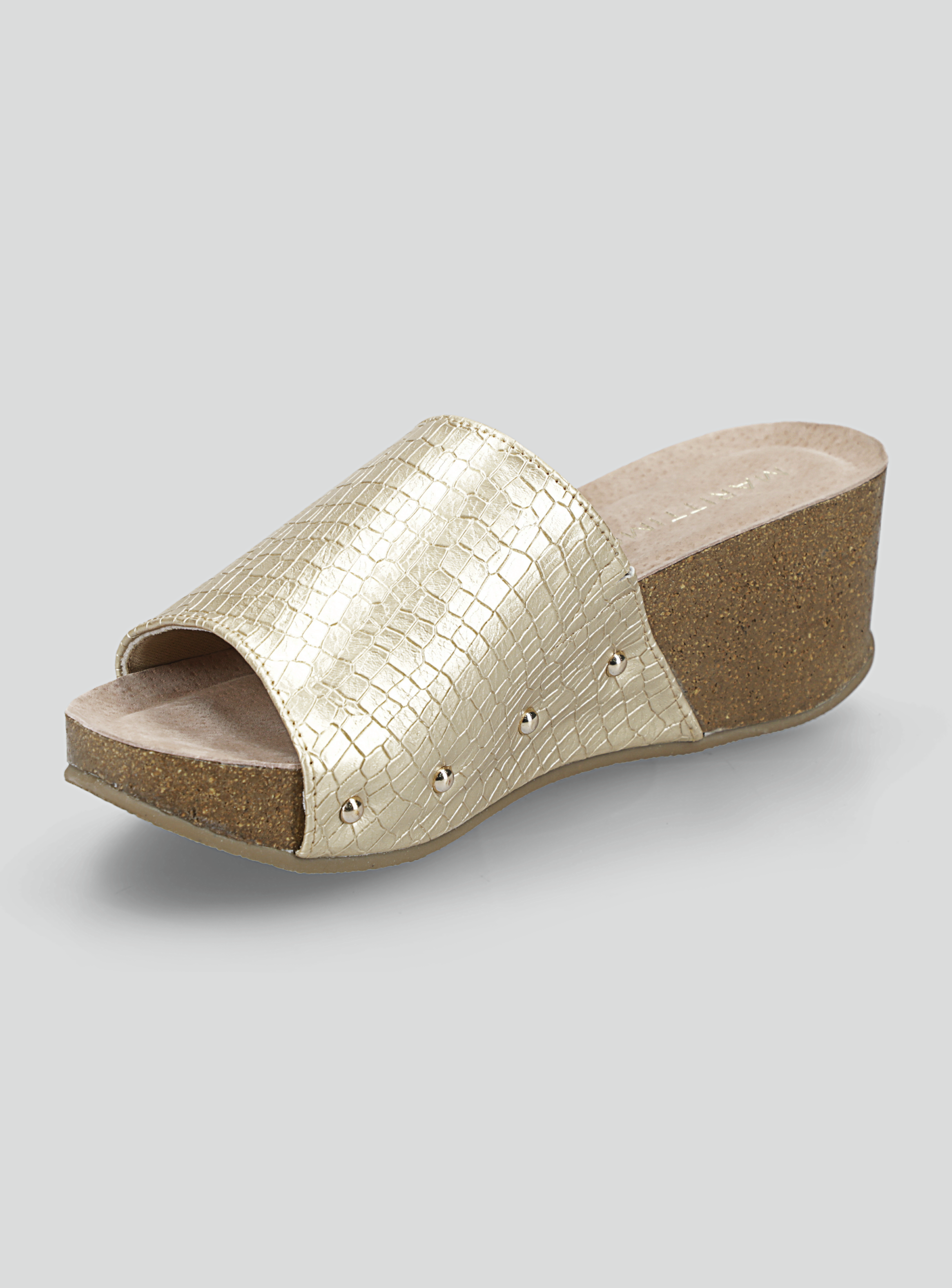 Sandalia Textura Croco Mujer-2