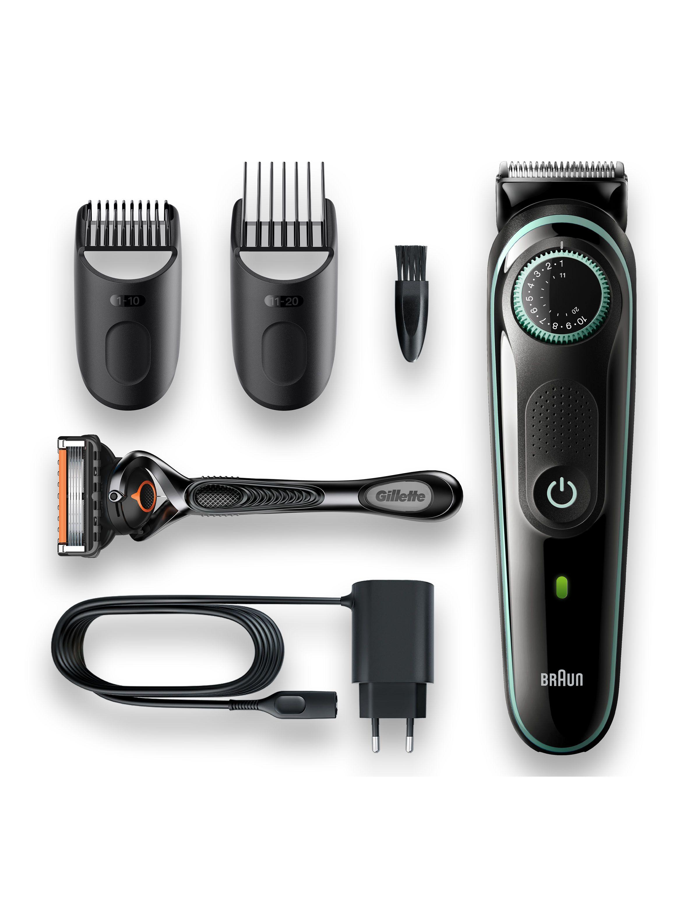 Recortadora de Barba 39 Ajustes + Máquina Afeitar Gillette-5